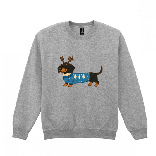 Christmas Black & Tan Smooth Hair Dachshunds Sweaters - Available in 8 Colours (Dispatch after 26th Nov)