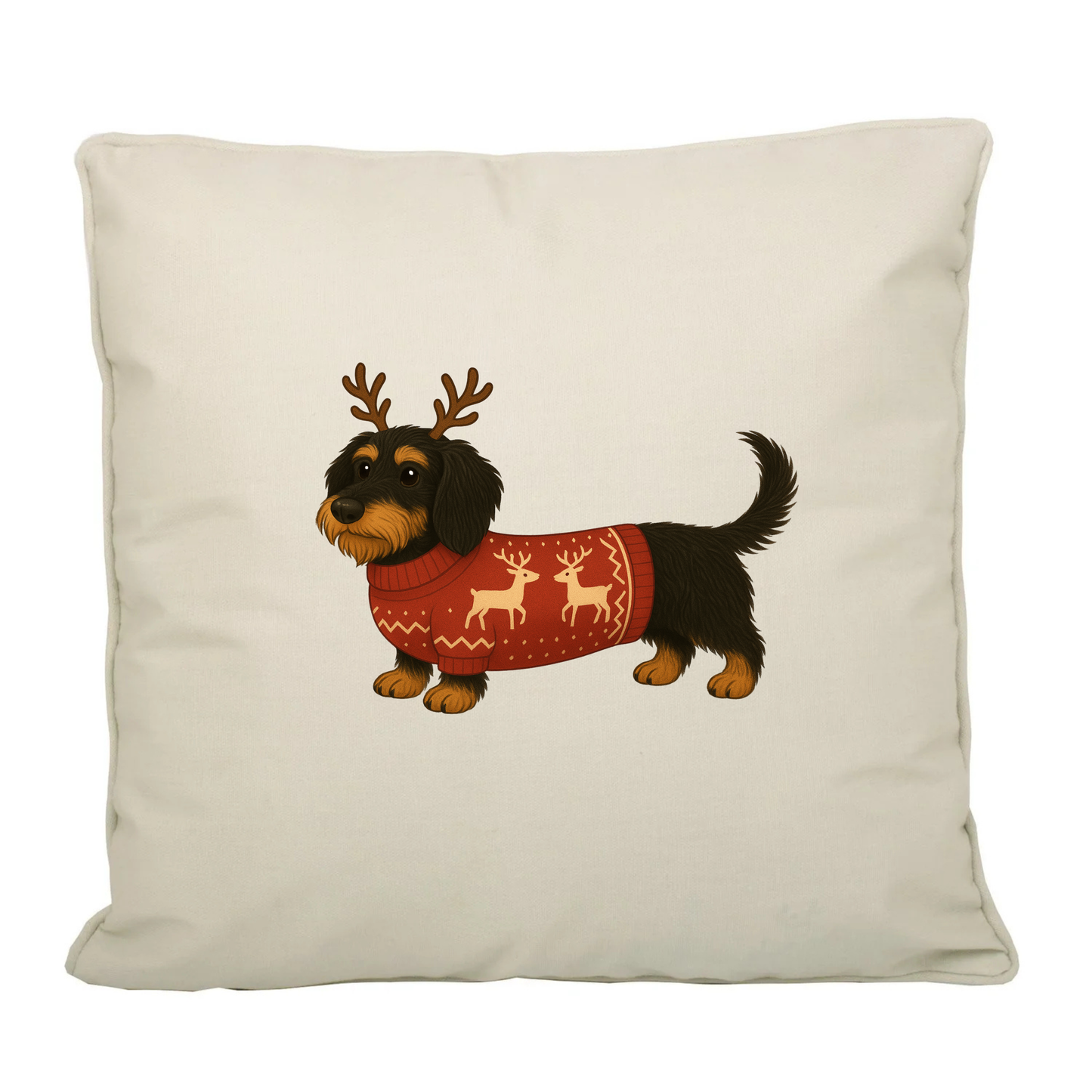 Christmas Dachshund Fairtrade Canvas Cushion Cover - 21 Designs to Choose From (Dispatch after 26th Nov)