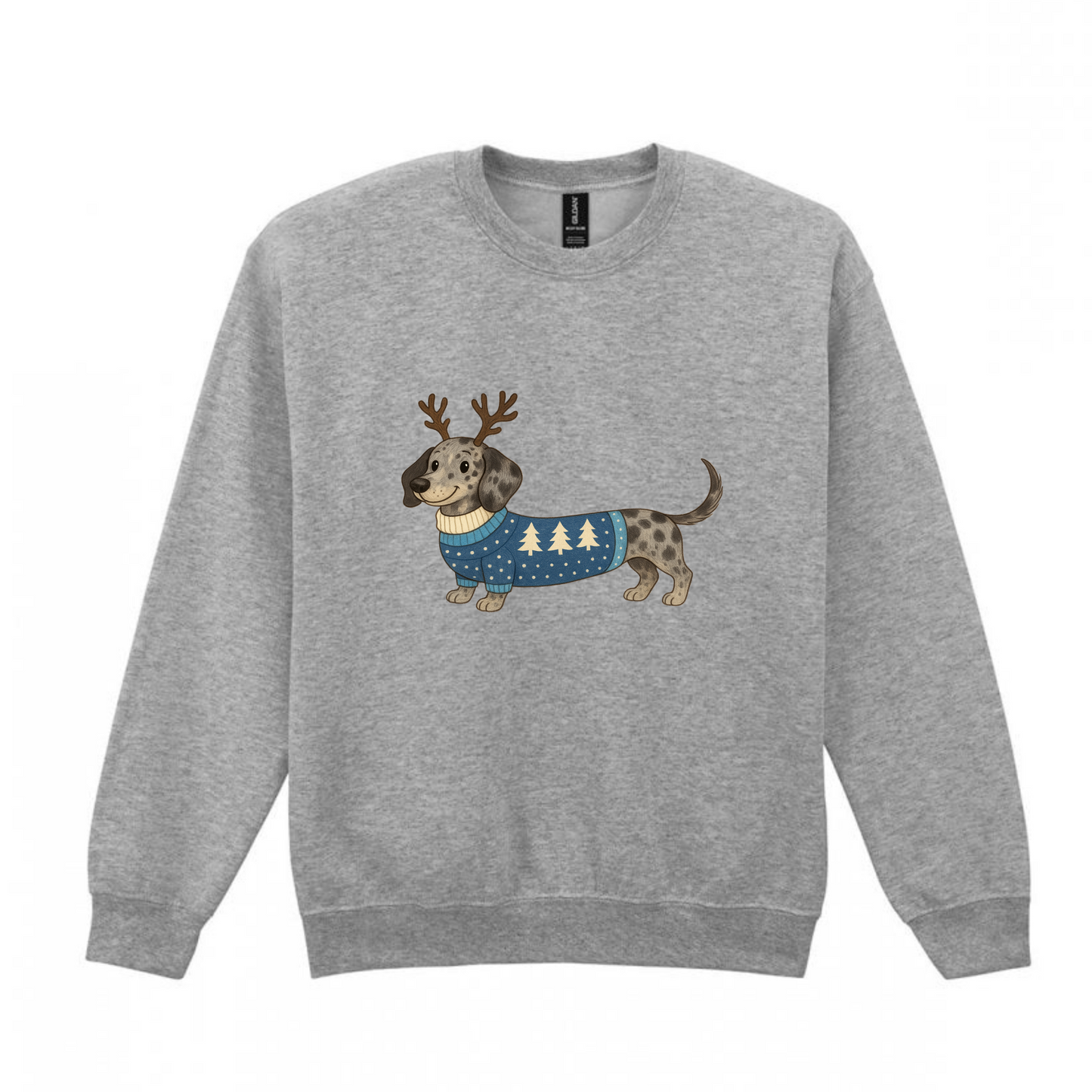 Christmas Silver Dapple Smooth Hair Dachshunds Sweaters - Available in 8 Colours (Dispatch after 26th Nov)