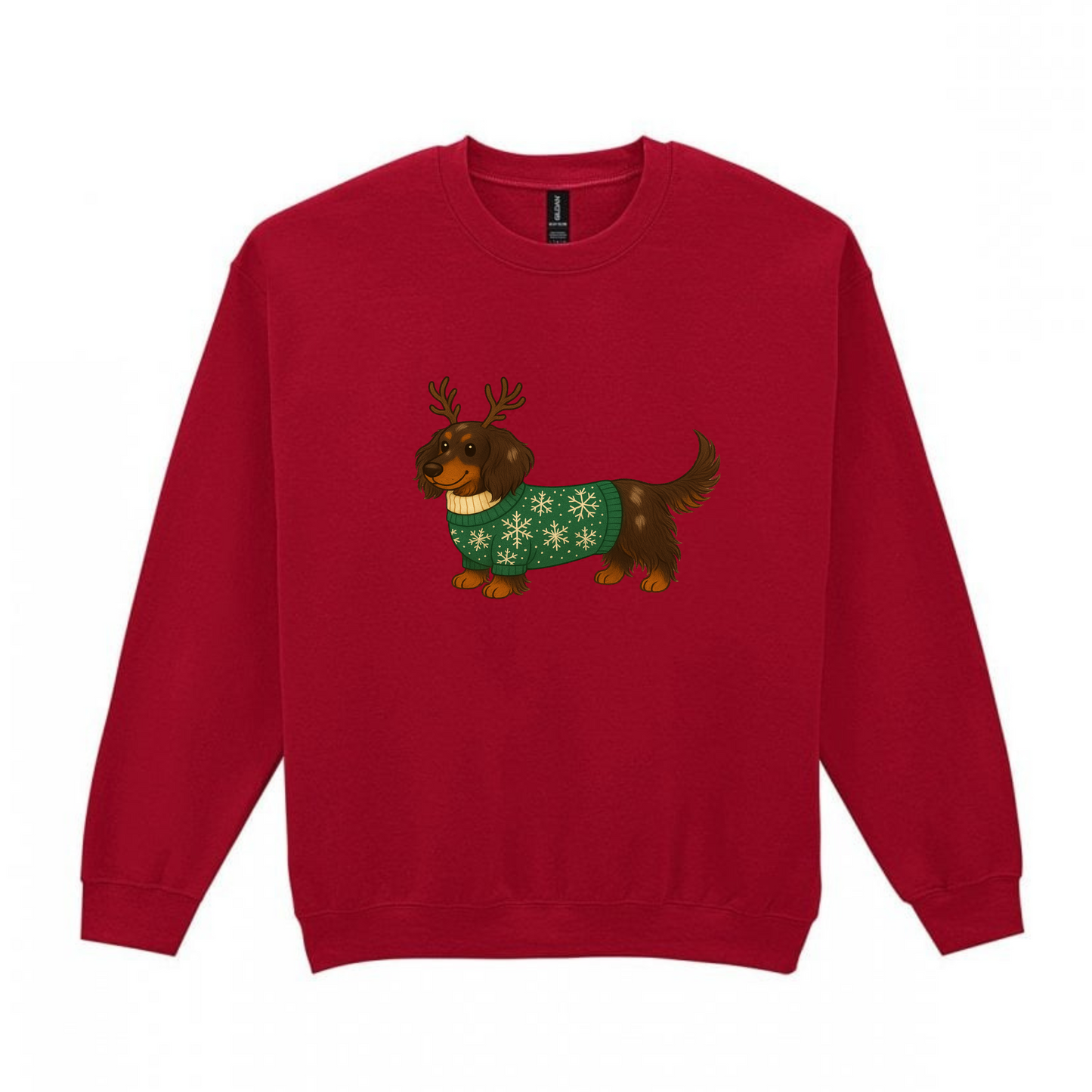 Christmas Chocolate Dapple Long Hair Dachshunds Sweaters - Available in 8 Colours (Dispatch after 26th Nov)