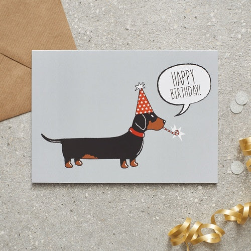 Sweet William Dachshund Happy Birthday Card image 0