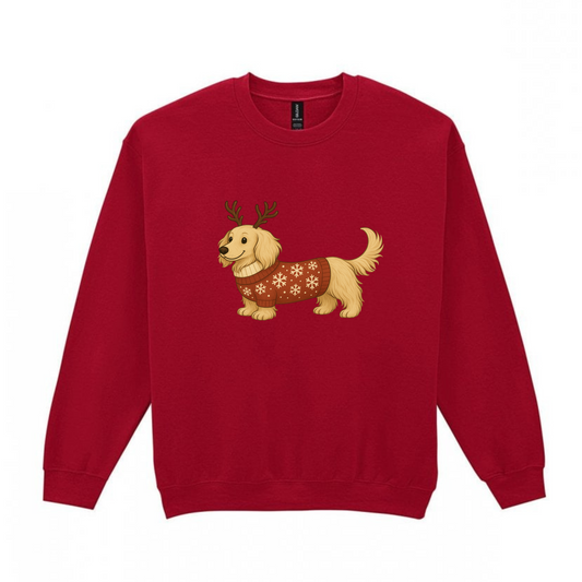 Christmas Cream Long Hair Dachshunds Sweaters - Available in 8 Colours (Dispatch after 26th Nov)