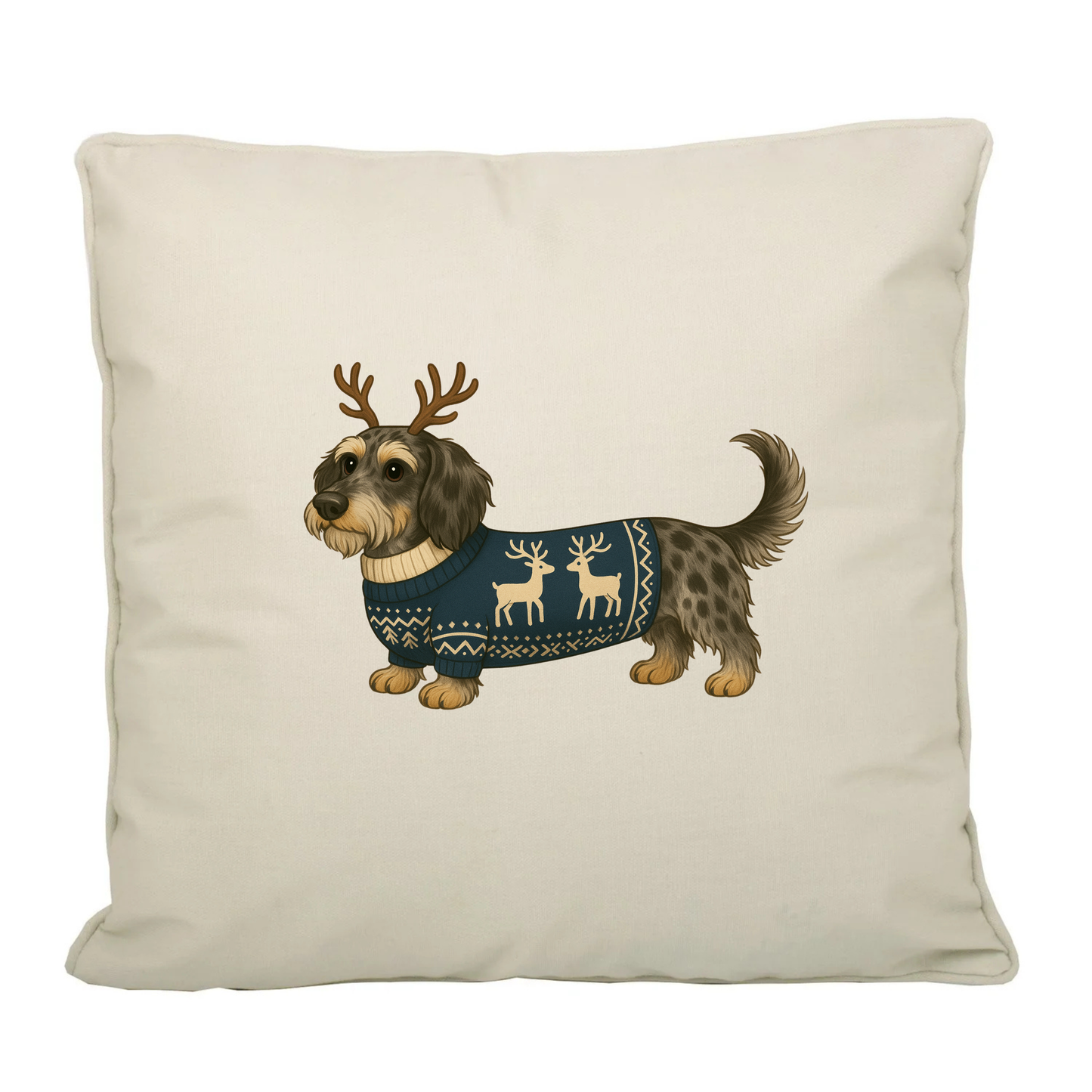 Christmas Dachshund Fairtrade Canvas Cushion Cover - 21 Designs to Choose From (Dispatch after 26th Nov)