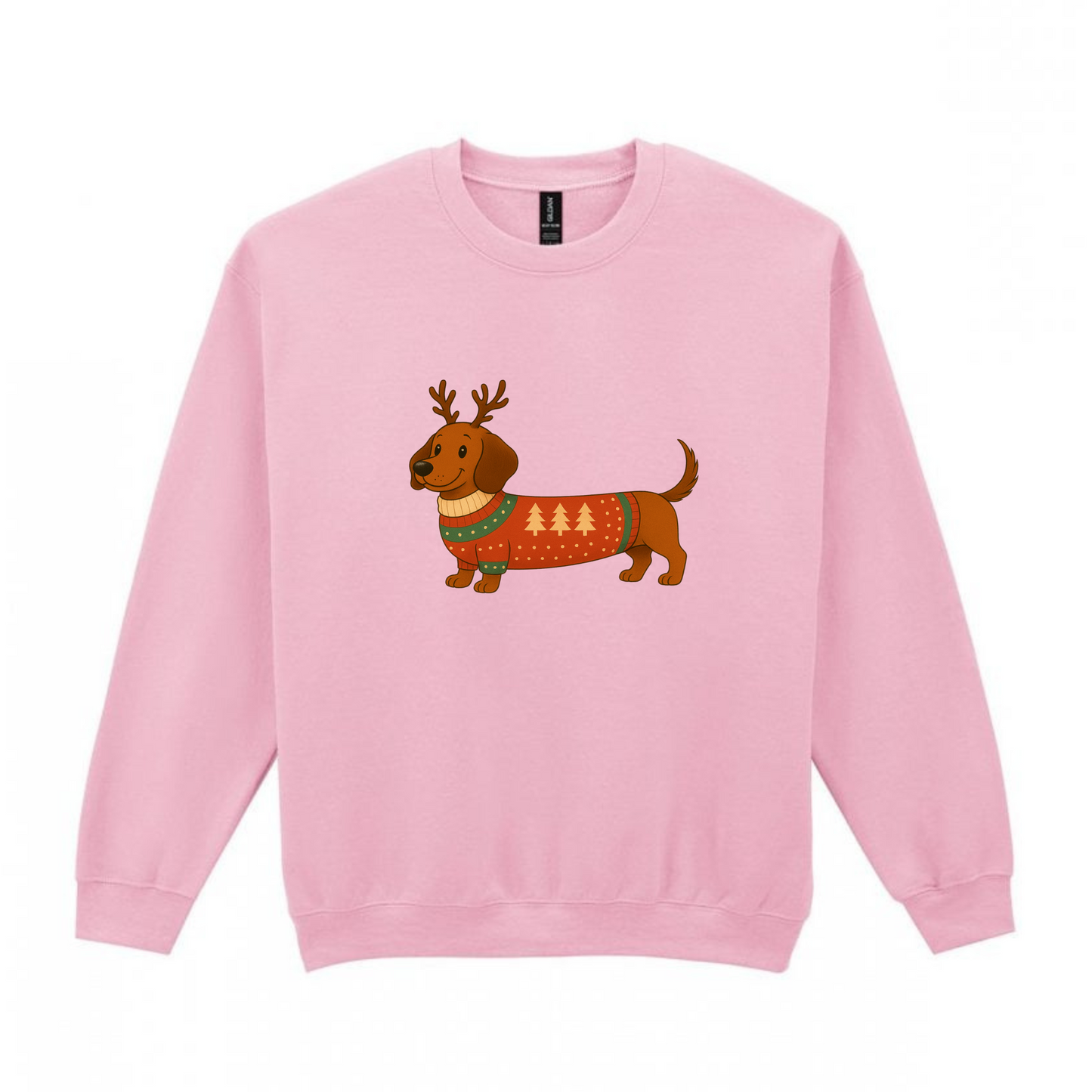 Christmas Red Smooth Hair Dachshunds Sweaters - Available in 8 Colours (Dispatch after 26th Nov)