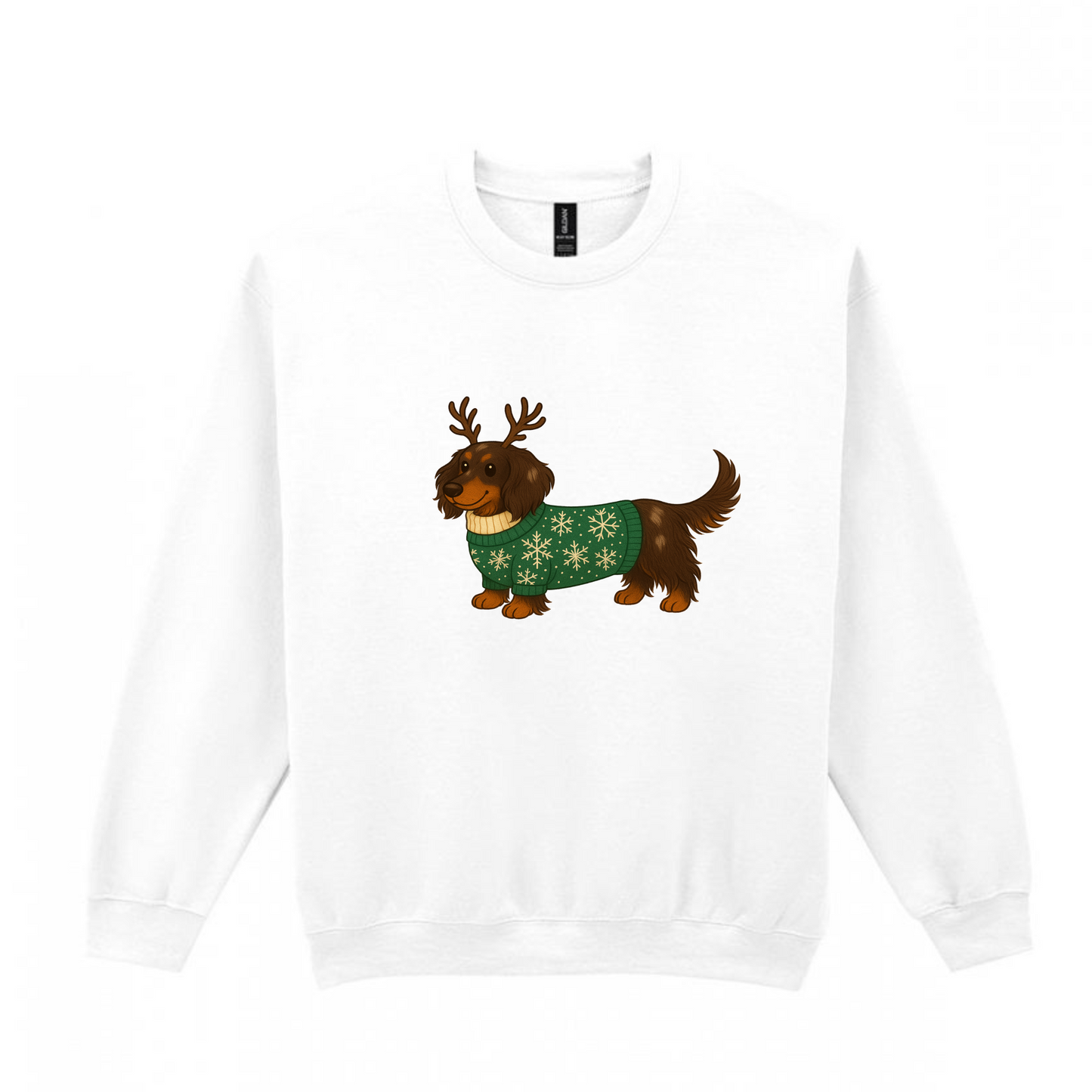 Christmas Chocolate Dapple Long Hair Dachshunds Sweaters - Available in 8 Colours (Dispatch after 26th Nov)
