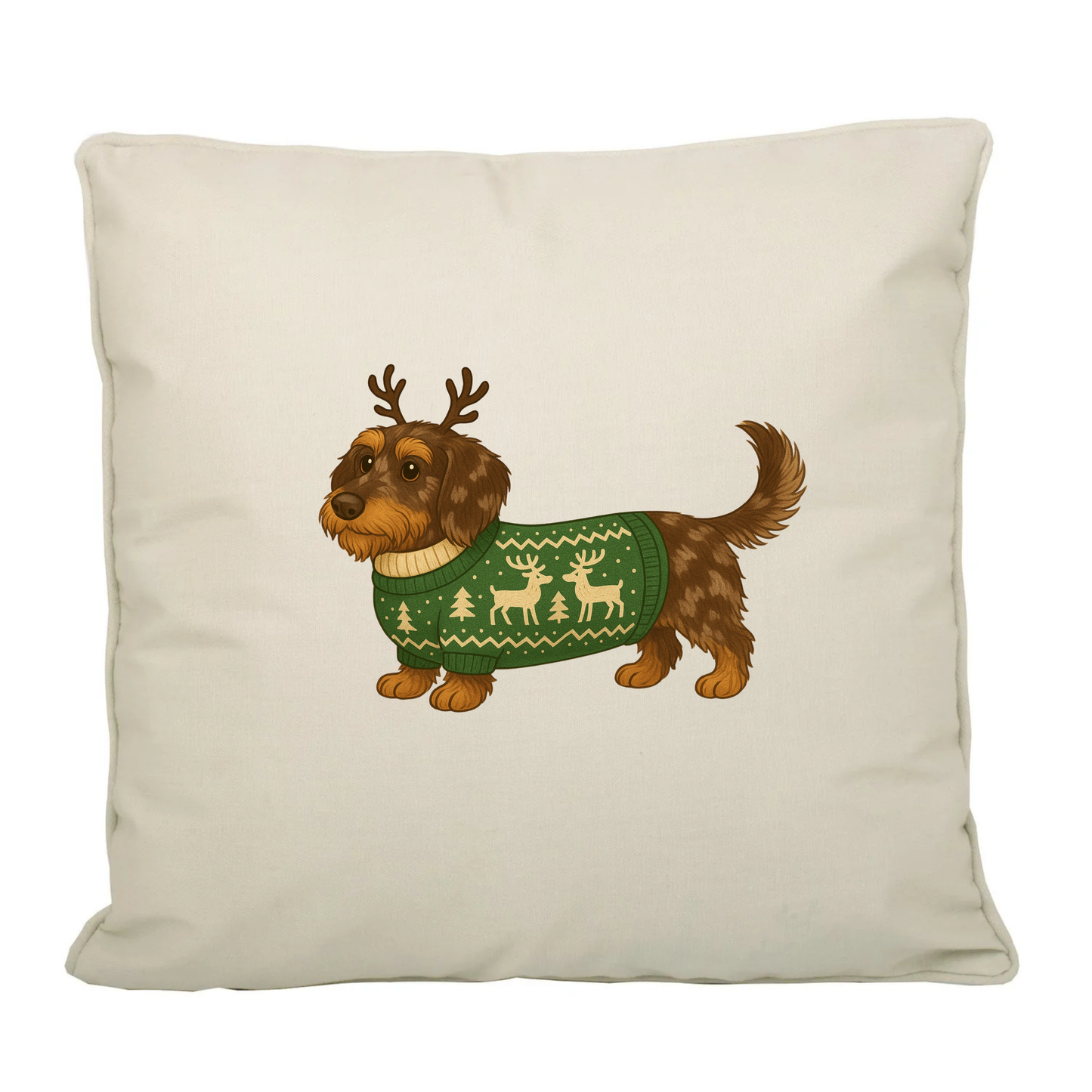 Christmas Dachshund Fairtrade Canvas Cushion Cover - 21 Designs to Choose From (Dispatch after 26th Nov)