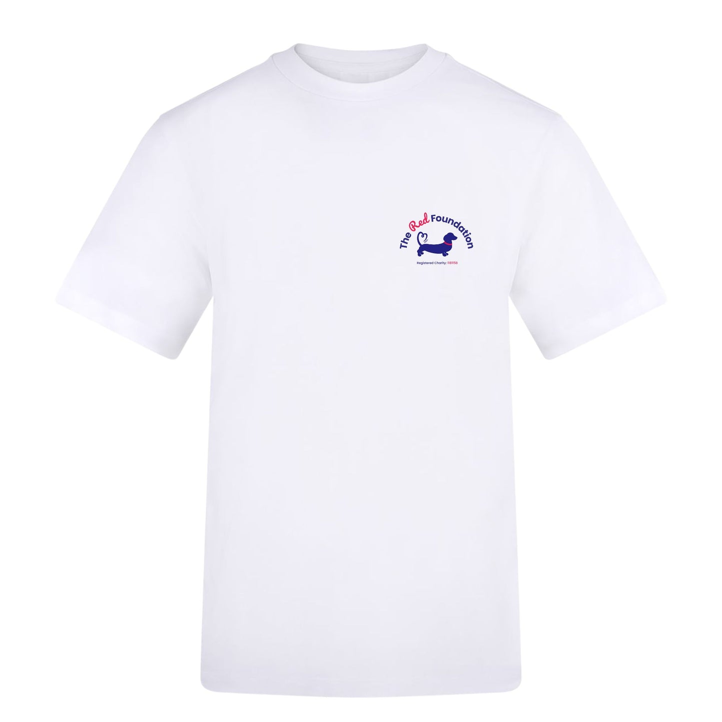 The Red Foundation Logo T Shirt in Arctic White - Choose your back design