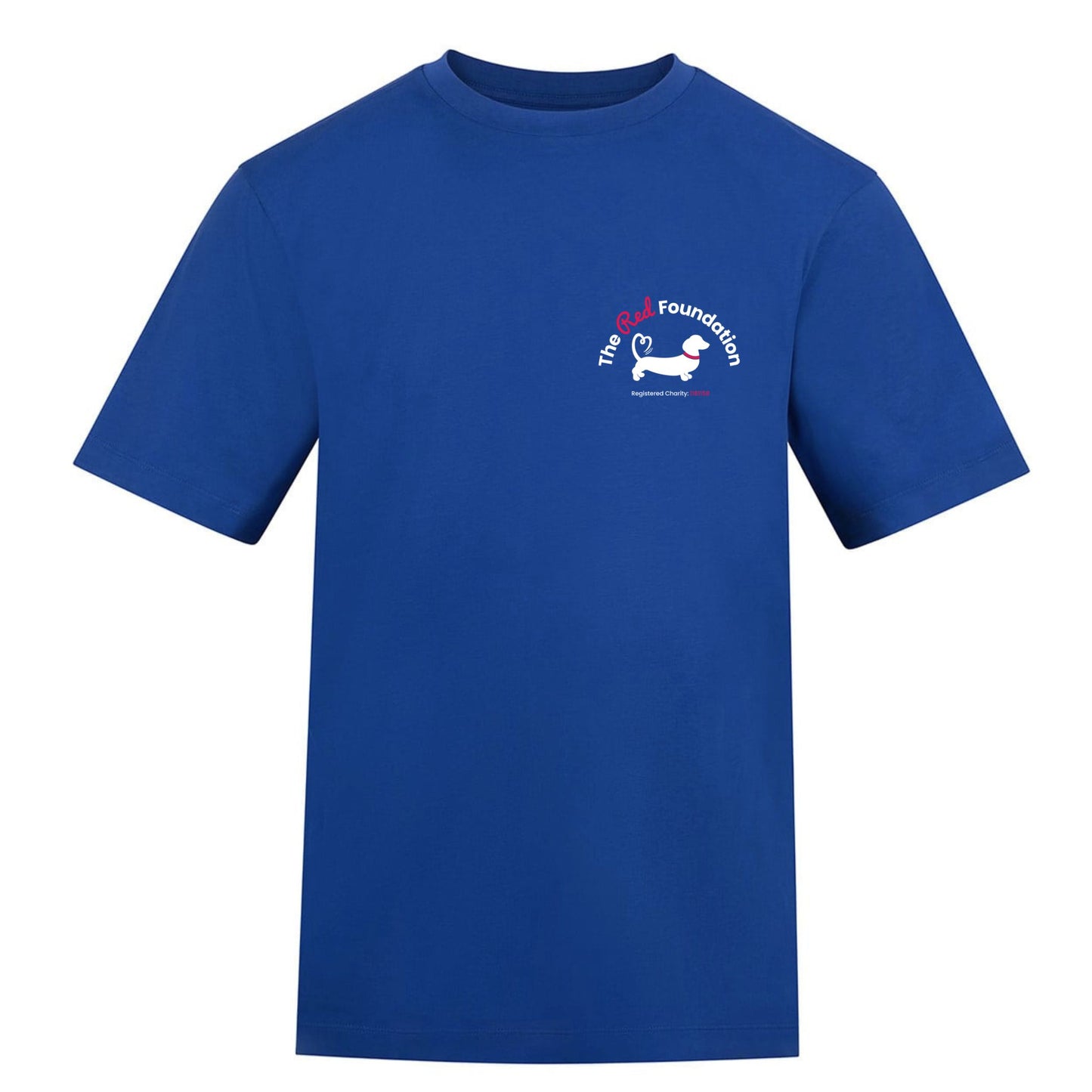 The Red Foundation Logo T Shirt in Royal Blue - Choose your back design