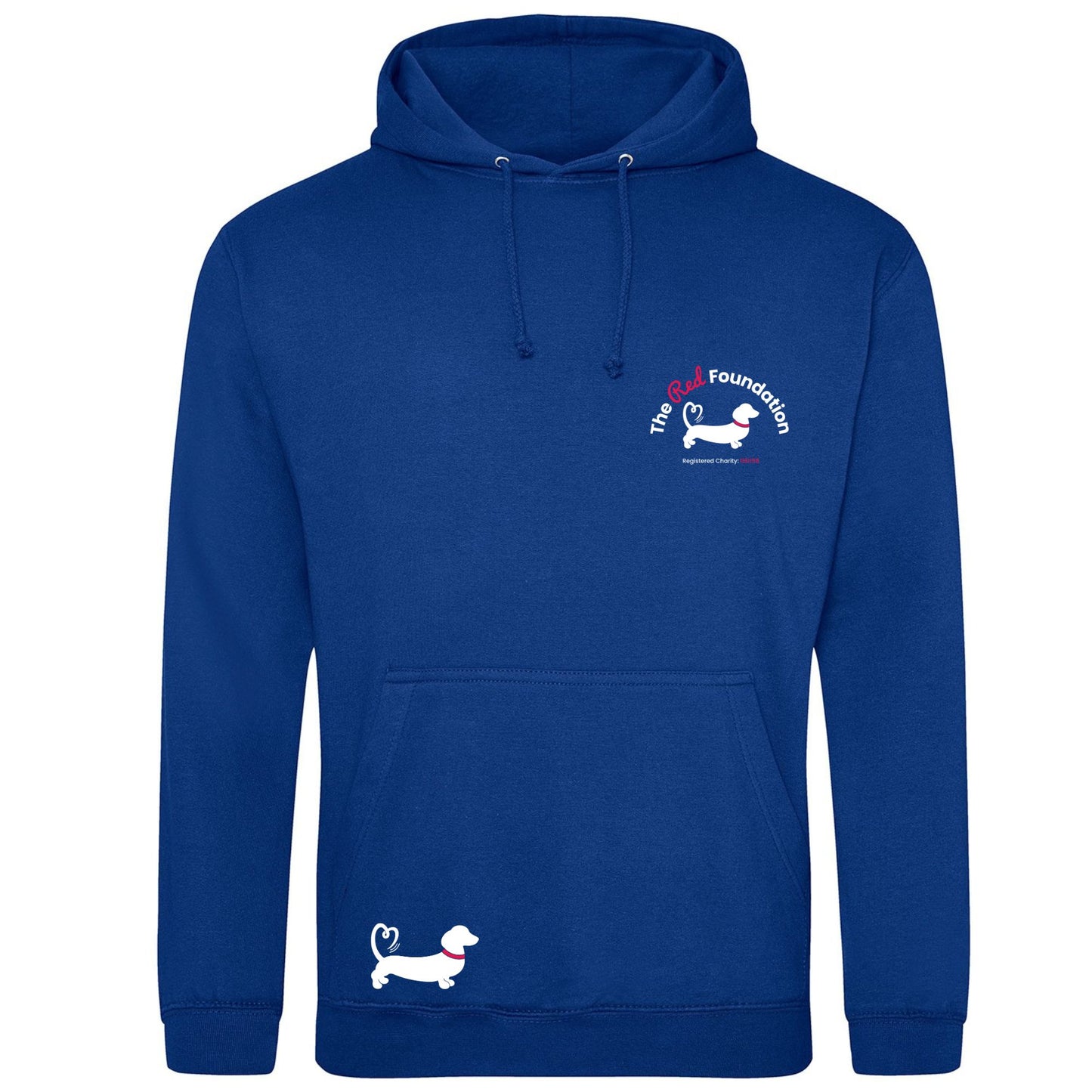 The Red Foundation Logo Hoodie Bright Royal Blue - Choose your design