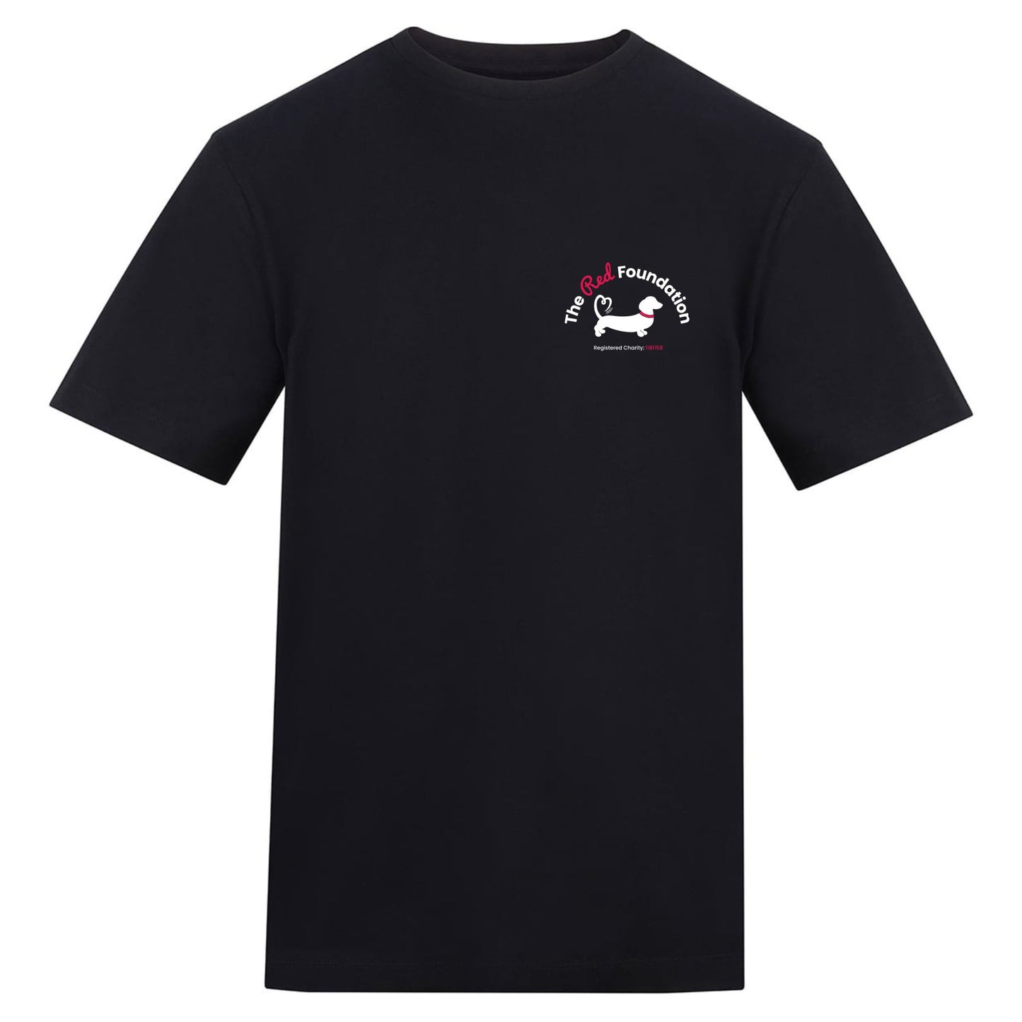 The Red Foundation Logo T Shirt in Deep Black - Choose your back design