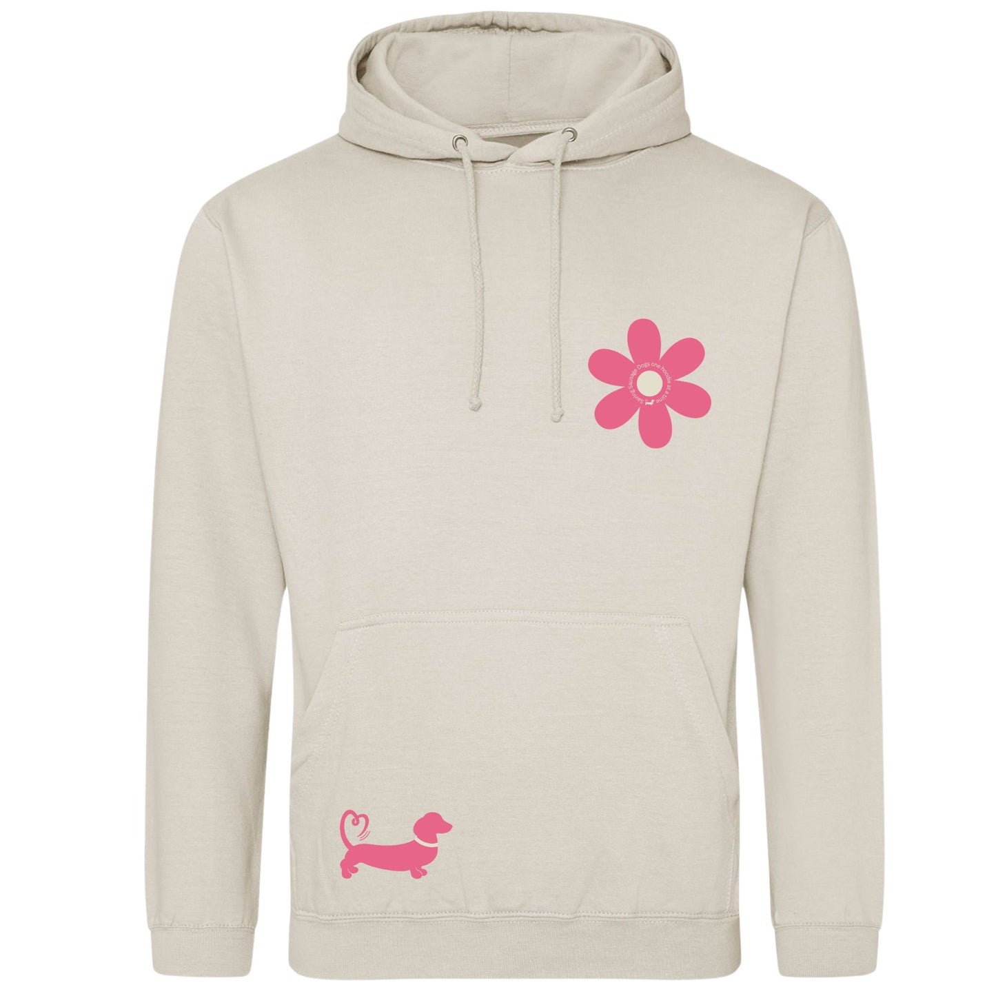 Spring Fling Edition Natural Stone Unisex Hoodie - Pink/Cream - Choose Your Back Design