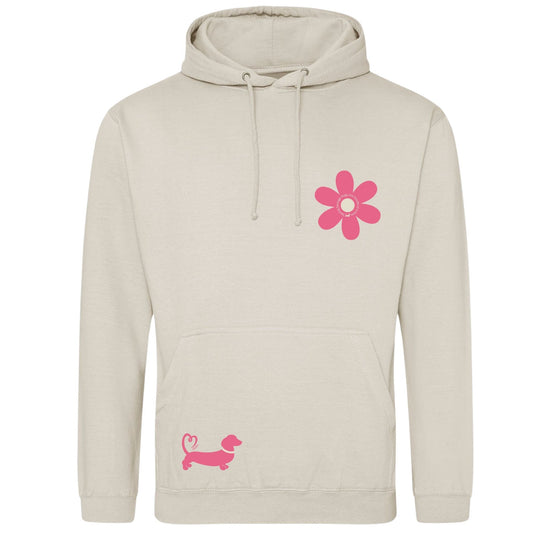 Spring Fling Edition Natural Stone Unisex Hoodie - Pink/Cream - Choose Your Back Design