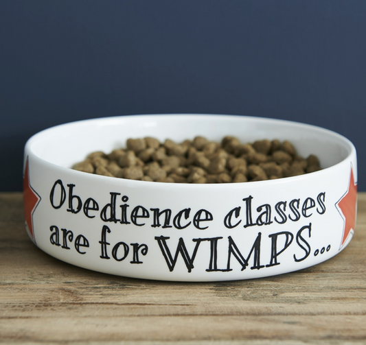 Sweet William Dog Bowl - Obedience Classes are for Wimps image 0