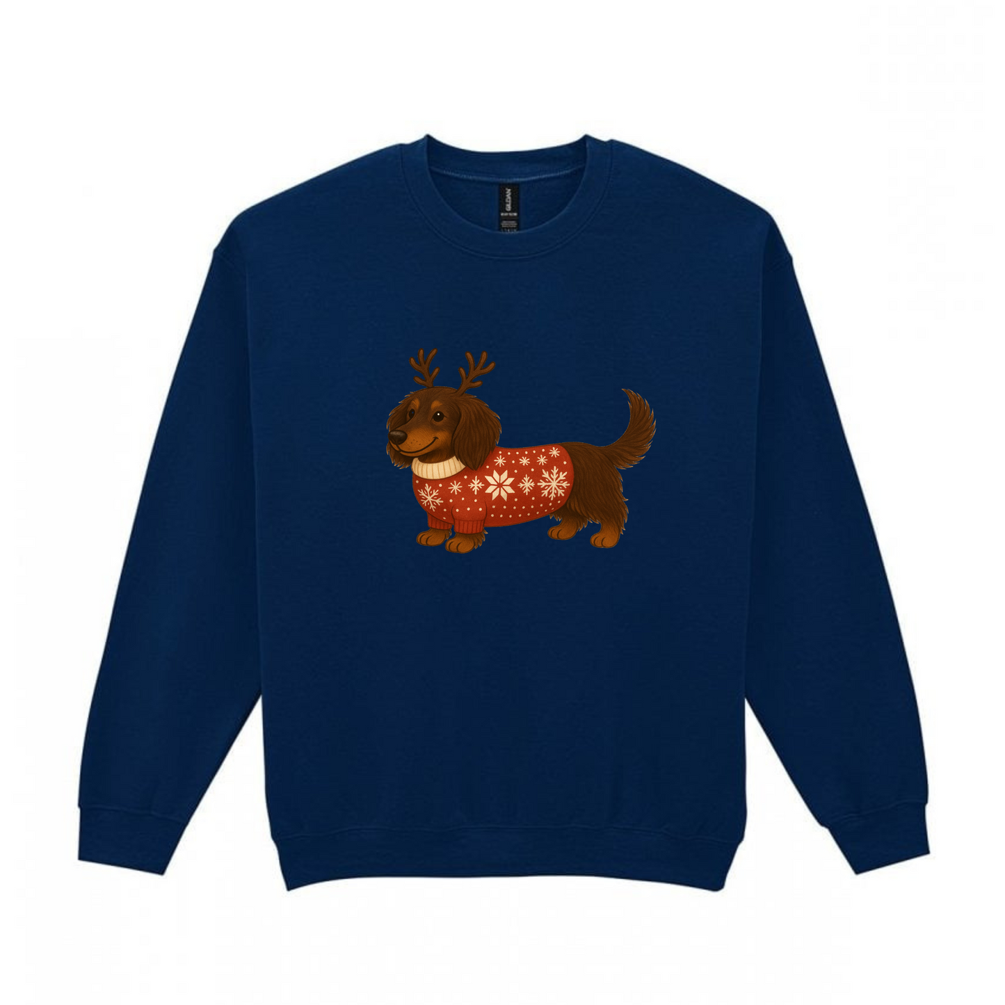 Christmas Chocolate & Tan Long Hair Dachshunds Sweaters - Available in 8 Colours (Dispatch after 26th Nov)