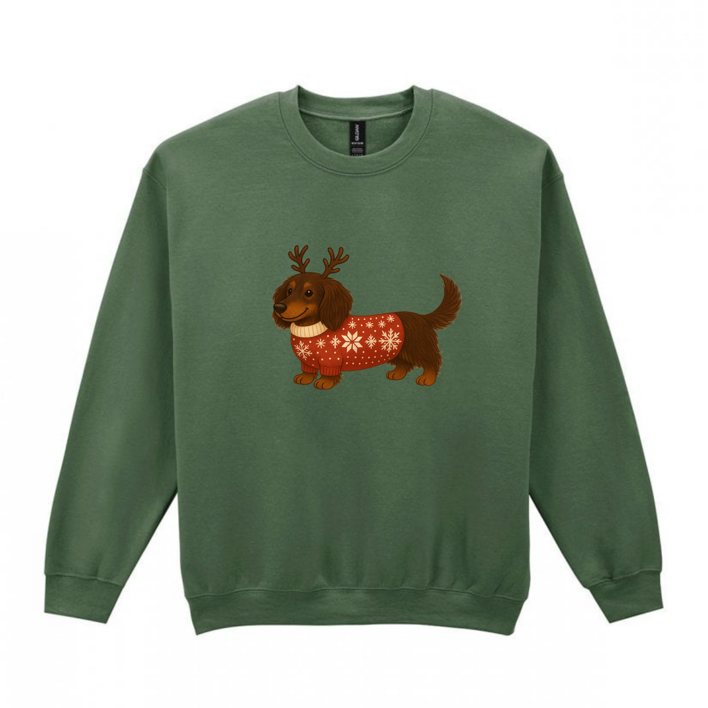 Christmas Chocolate Dapple Long Hair Dachshunds Sweaters - Available in 8 Colours (Dispatch after 26th Nov)