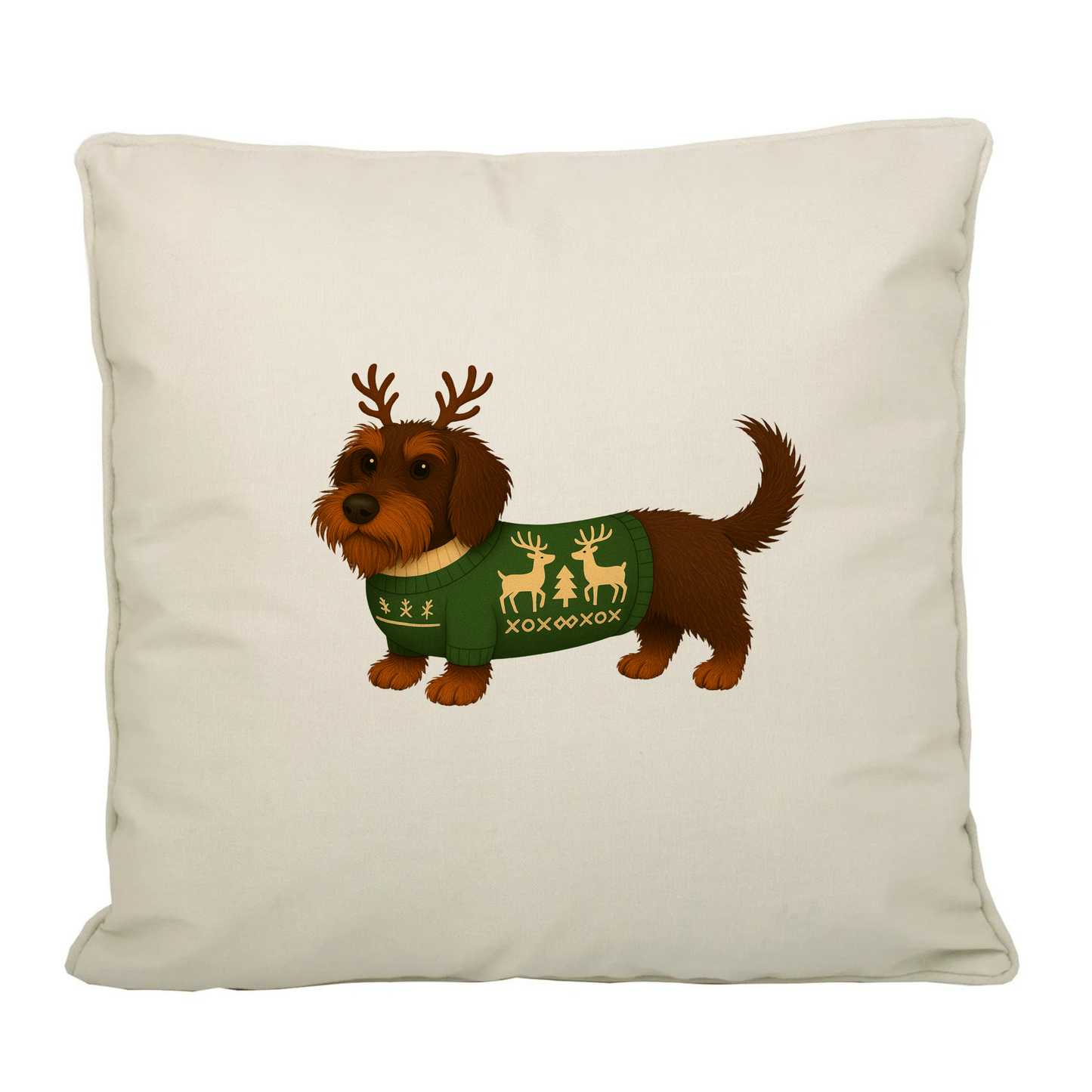 Christmas Dachshund Fairtrade Canvas Cushion Cover - 21 Designs to Choose From (Dispatch after 26th Nov)