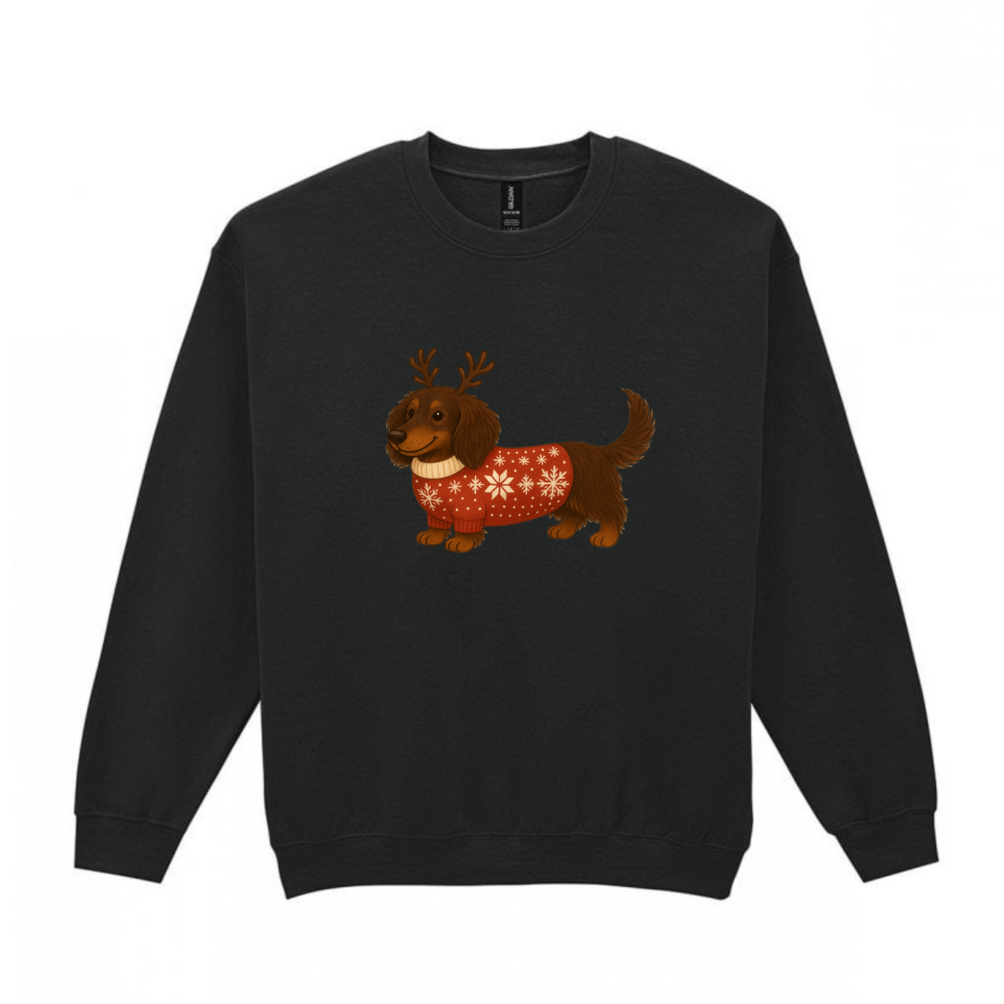 Christmas Chocolate & Tan Long Hair Dachshunds Sweaters - Available in 8 Colours (Dispatch after 26th Nov)