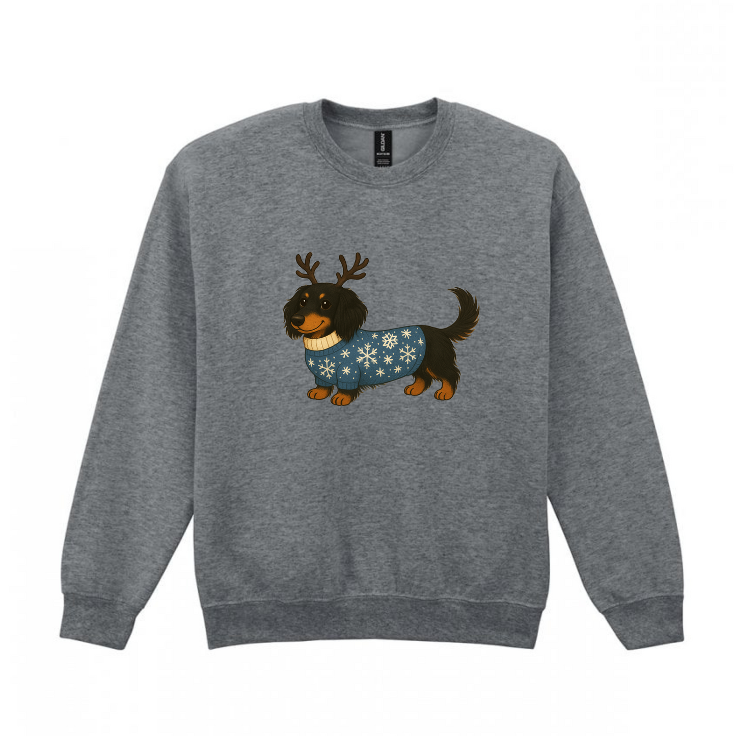 Christmas Black & Tan Long Hair Dachshunds Sweaters - Available in 8 Colours (Dispatch after 26th Nov)