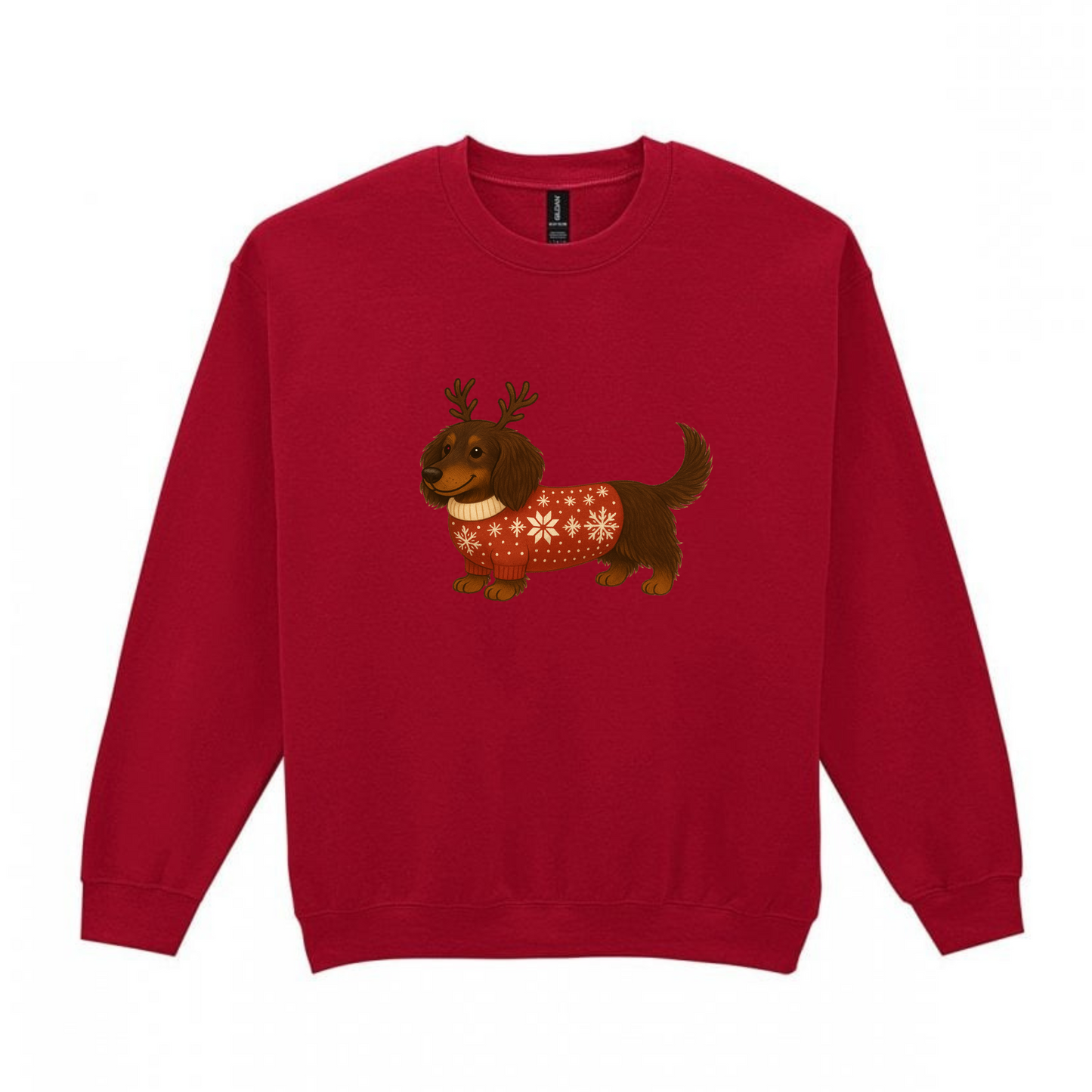 Christmas Chocolate & Tan Long Hair Dachshunds Sweaters - Available in 8 Colours (Dispatch after 26th Nov)