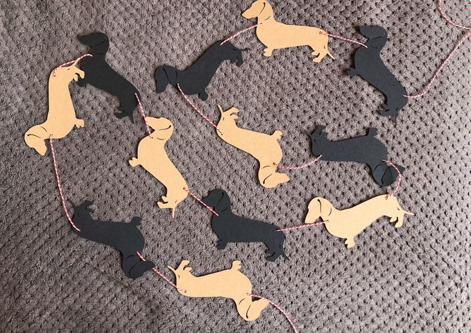 Dachshund Bunting (Design 1) - Choose which Coat image 2