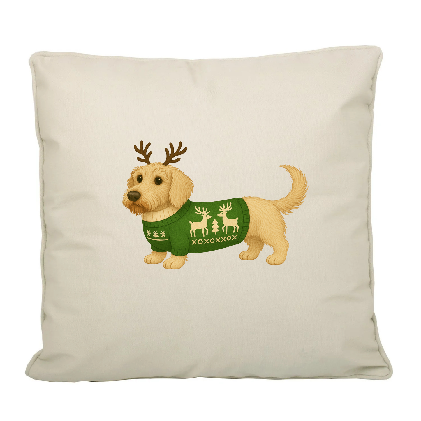 Christmas Dachshund Fairtrade Canvas Cushion Cover - 21 Designs to Choose From (Dispatch after 26th Nov)