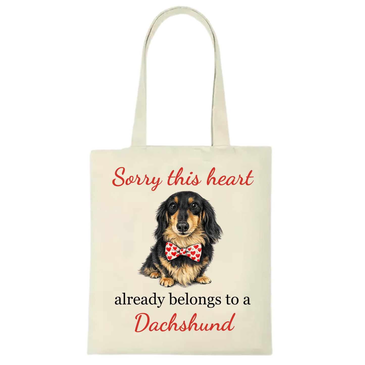 Sorry this heart already belongs to  Personalised Dachshund Tote Bag - 22 options to choose from