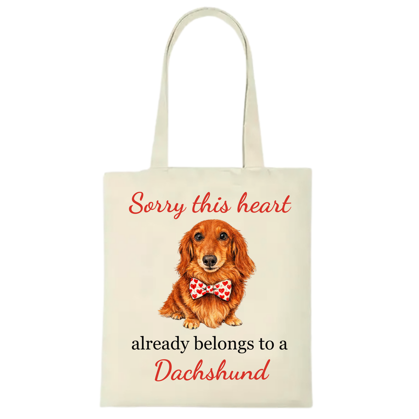 Sorry this heart already belongs to  Personalised Dachshund Tote Bag - 22 options to choose from