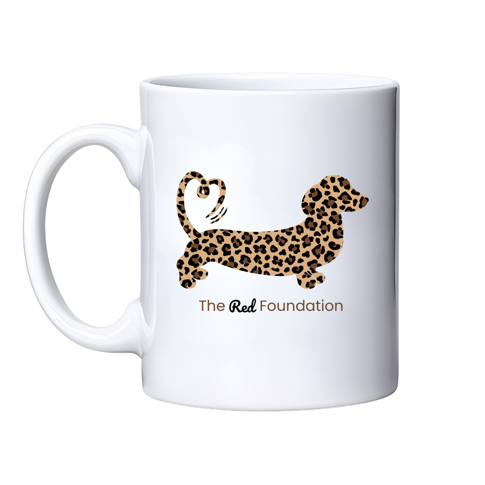Leopard Print Dachshund Ceramic Mug