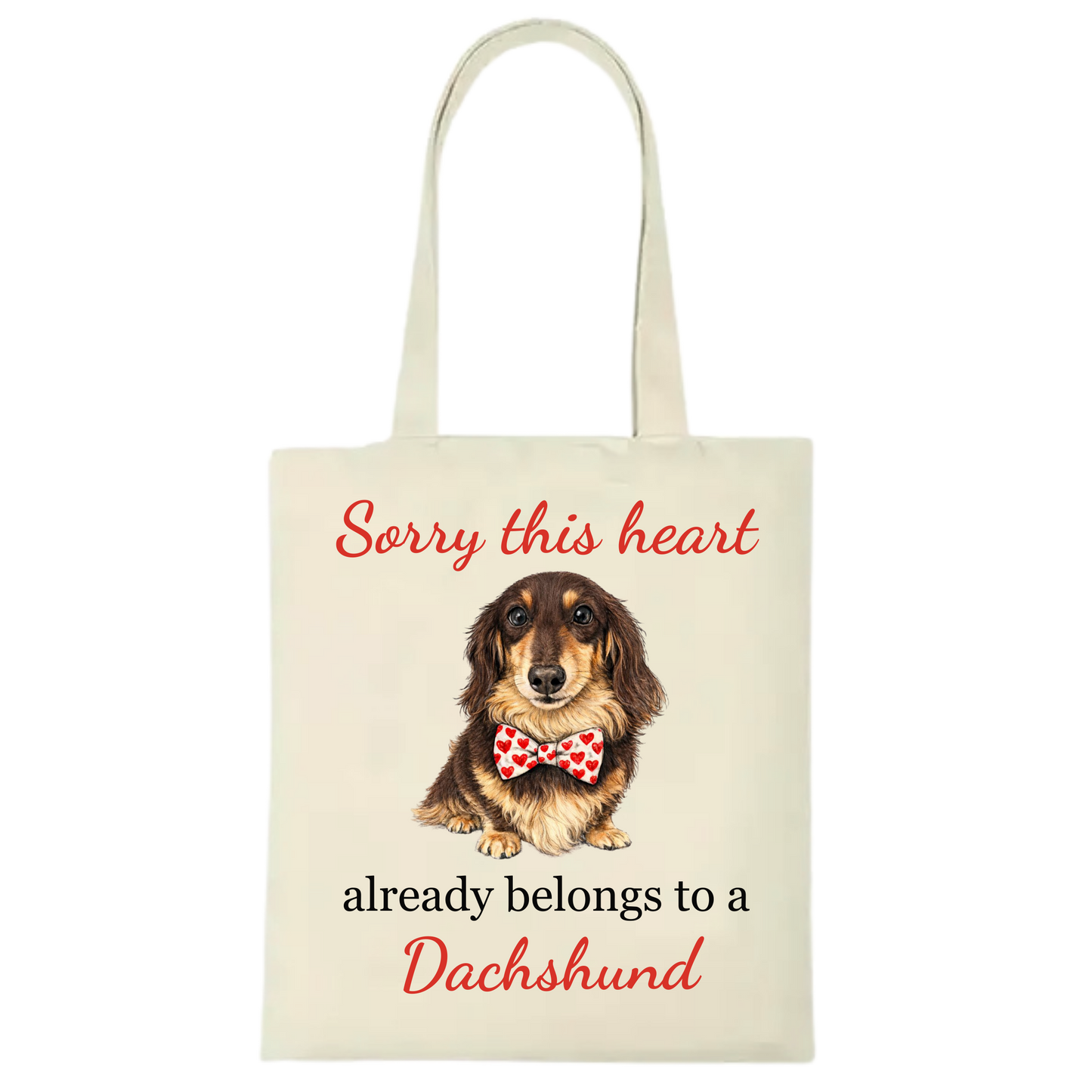 Sorry this heart already belongs to  Personalised Dachshund Tote Bag - 22 options to choose from