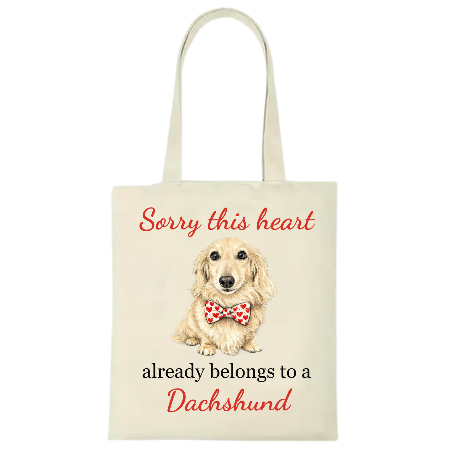 Sorry this heart already belongs to  Personalised Dachshund Tote Bag - 22 options to choose from