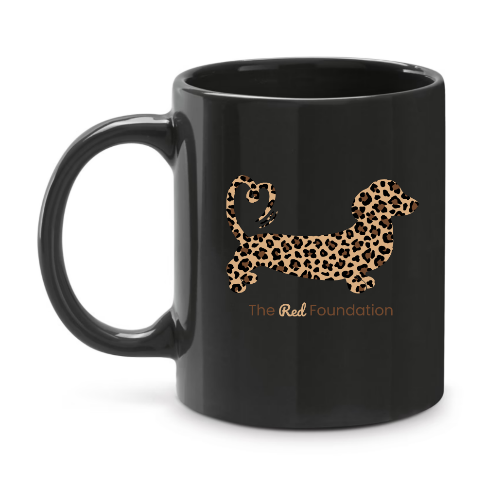 Leopard Print Dachshund Ceramic Mug