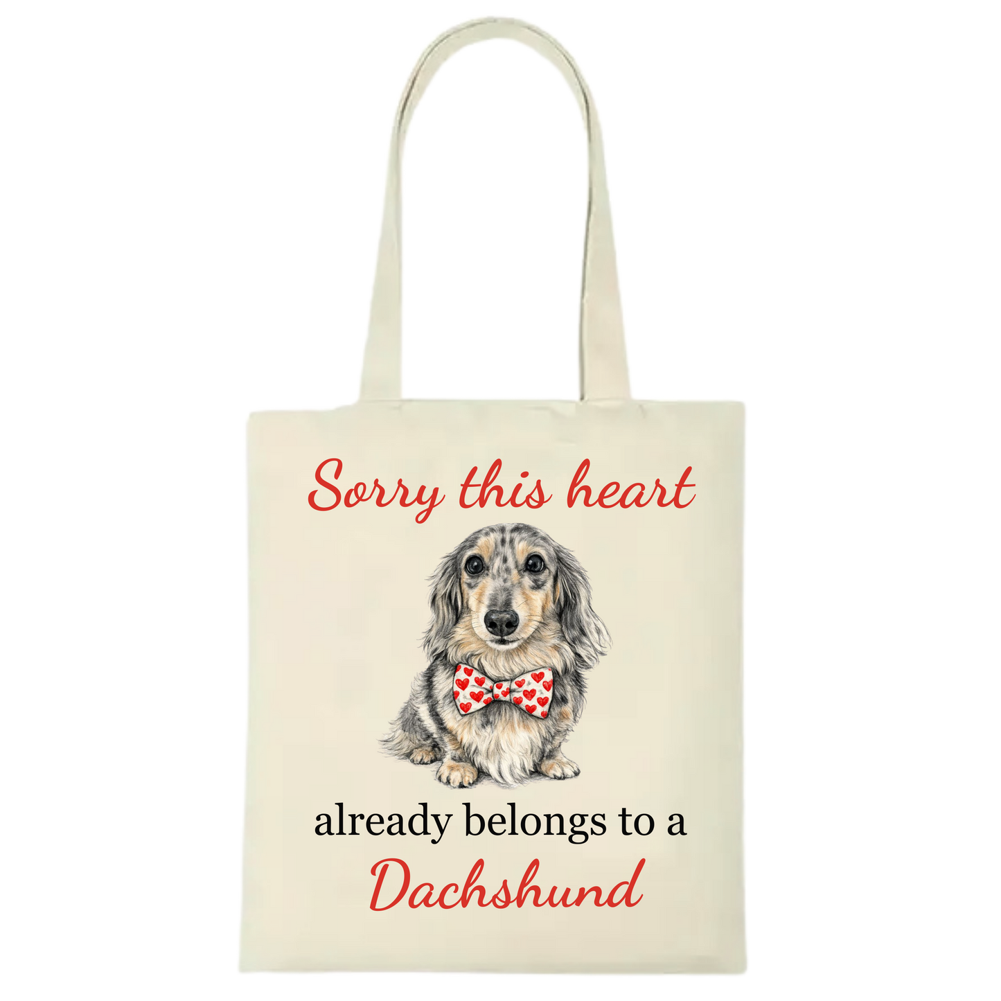 Sorry this heart already belongs to  Personalised Dachshund Tote Bag - 22 options to choose from