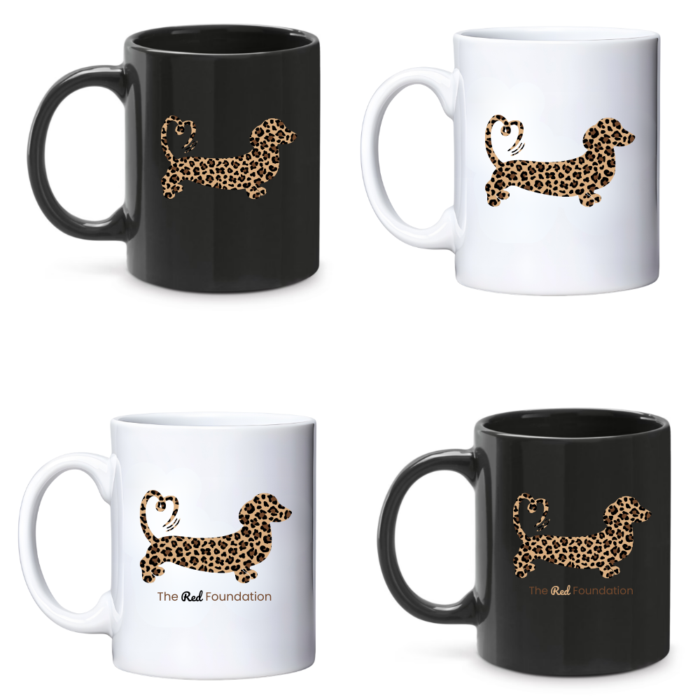 Leopard Print Dachshund Ceramic Mug