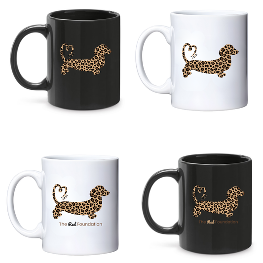 Leopard Print Dachshund Ceramic Mug