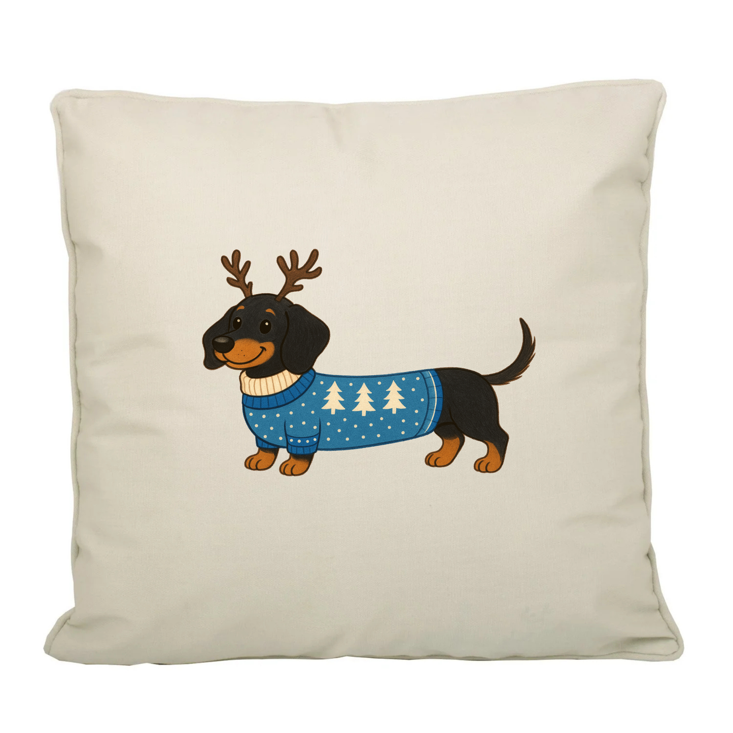 Christmas Dachshund Fairtrade Canvas Cushion Cover - 21 Designs to Choose From (Dispatch after 26th Nov)