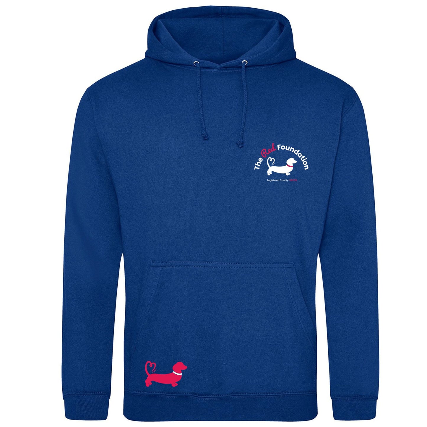 The Red Foundation Logo Hoodie Bright Royal Blue - Choose your design