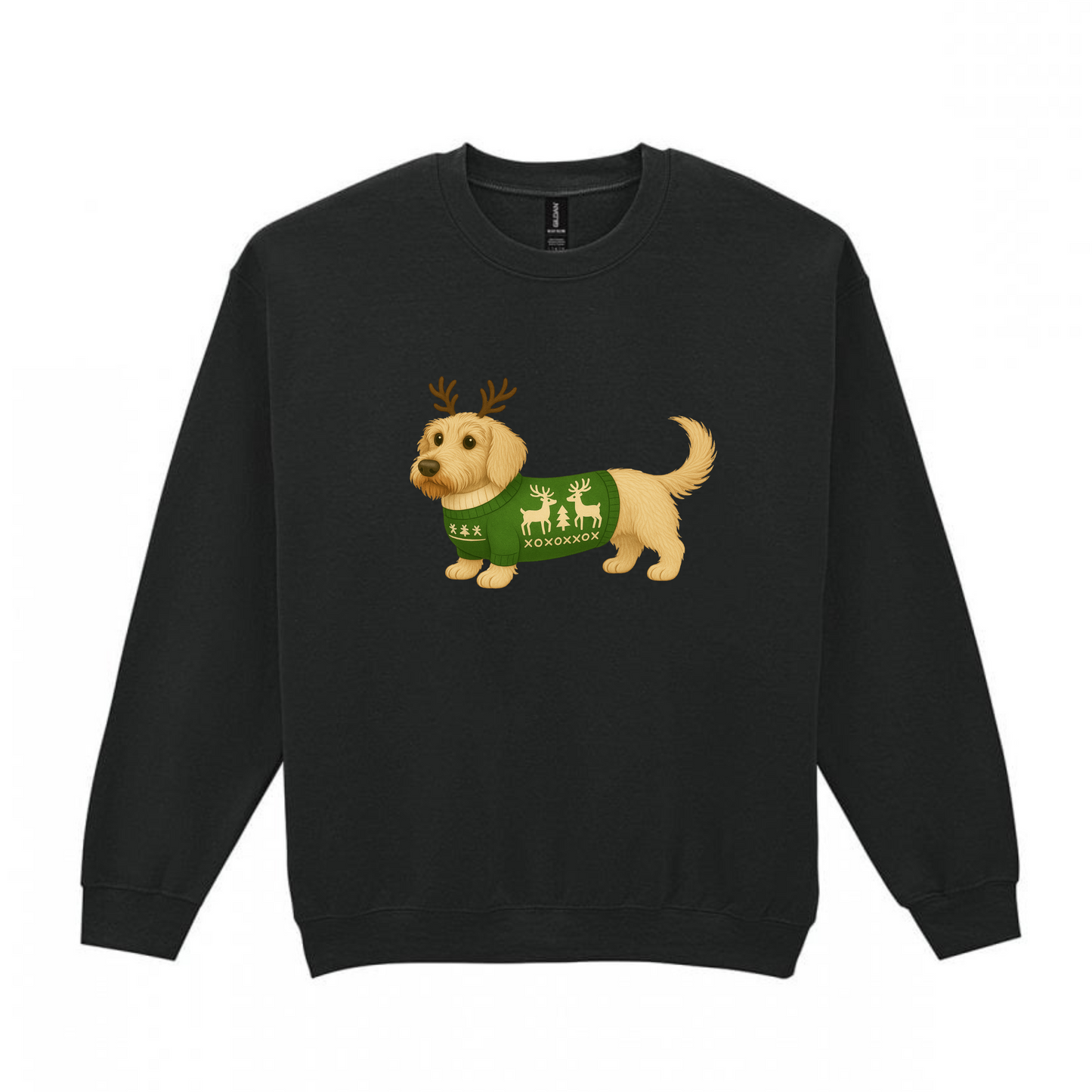 Christmas Cream (Red) Wire Hair Dachshunds Sweaters - Available in 8 Colours (Dispatch after 26th Nov)