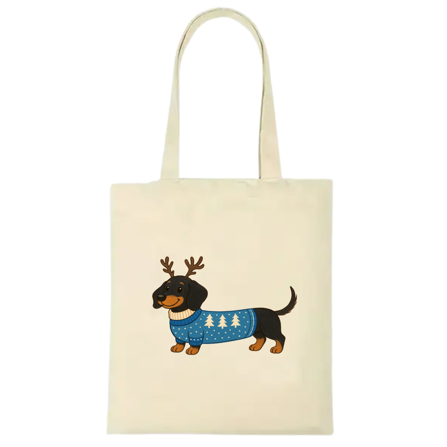 Christmas Dachshund Premium Cotton Tote - 21 Designs to Choose From (Dispatch after 26th Nov)