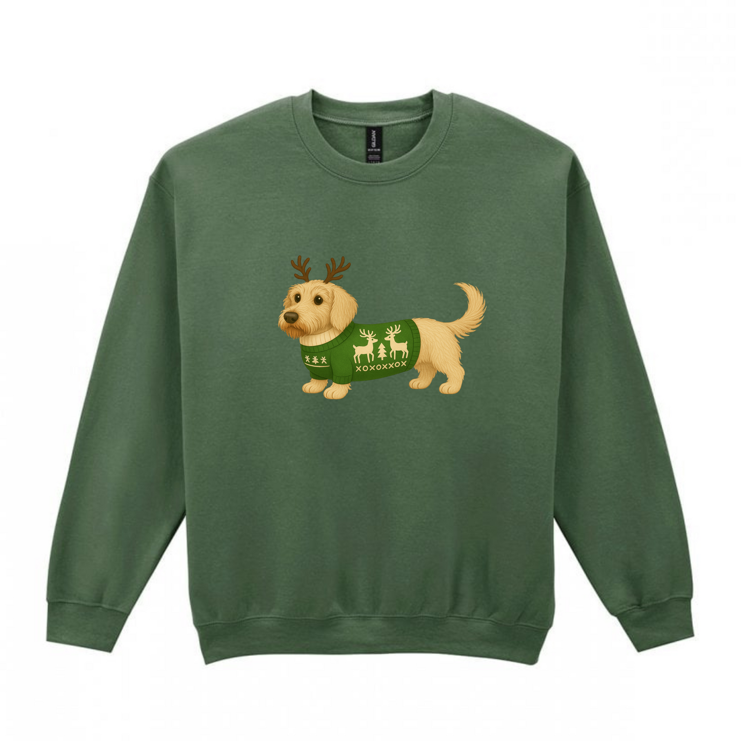 Christmas Cream (Red) Wire Hair Dachshunds Sweaters - Available in 8 Colours (Dispatch after 26th Nov)