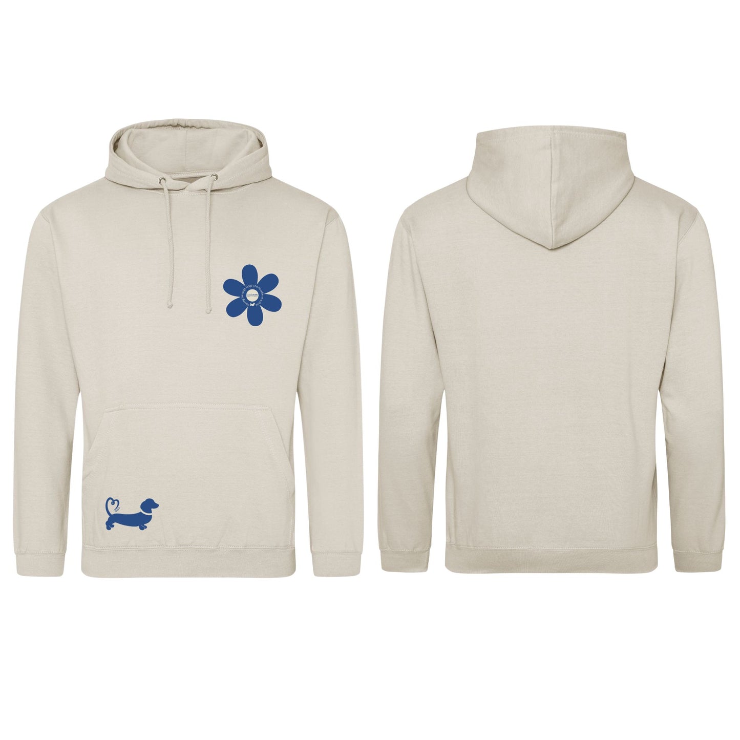 Spring Fling Edition Natural Stone Unisex Hoodie - Blue/Cream - Choose Your Back Design