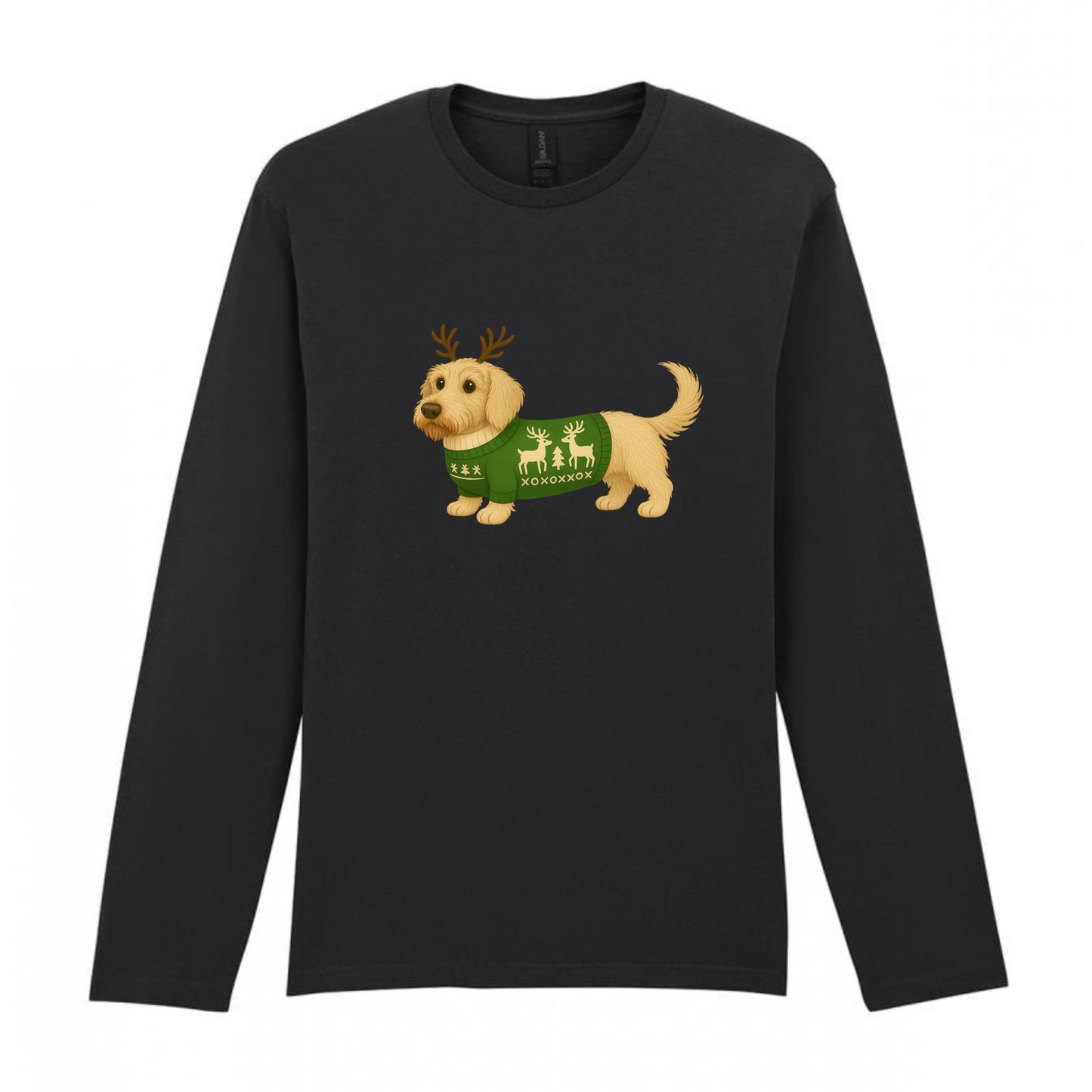 Christmas Dachshunds Black Long Sleeved T Shirt - 21 Designs to Choose From (Dispatch after 26th Nov)