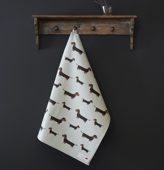 Sweet William Dachshund Tea Towel image 0