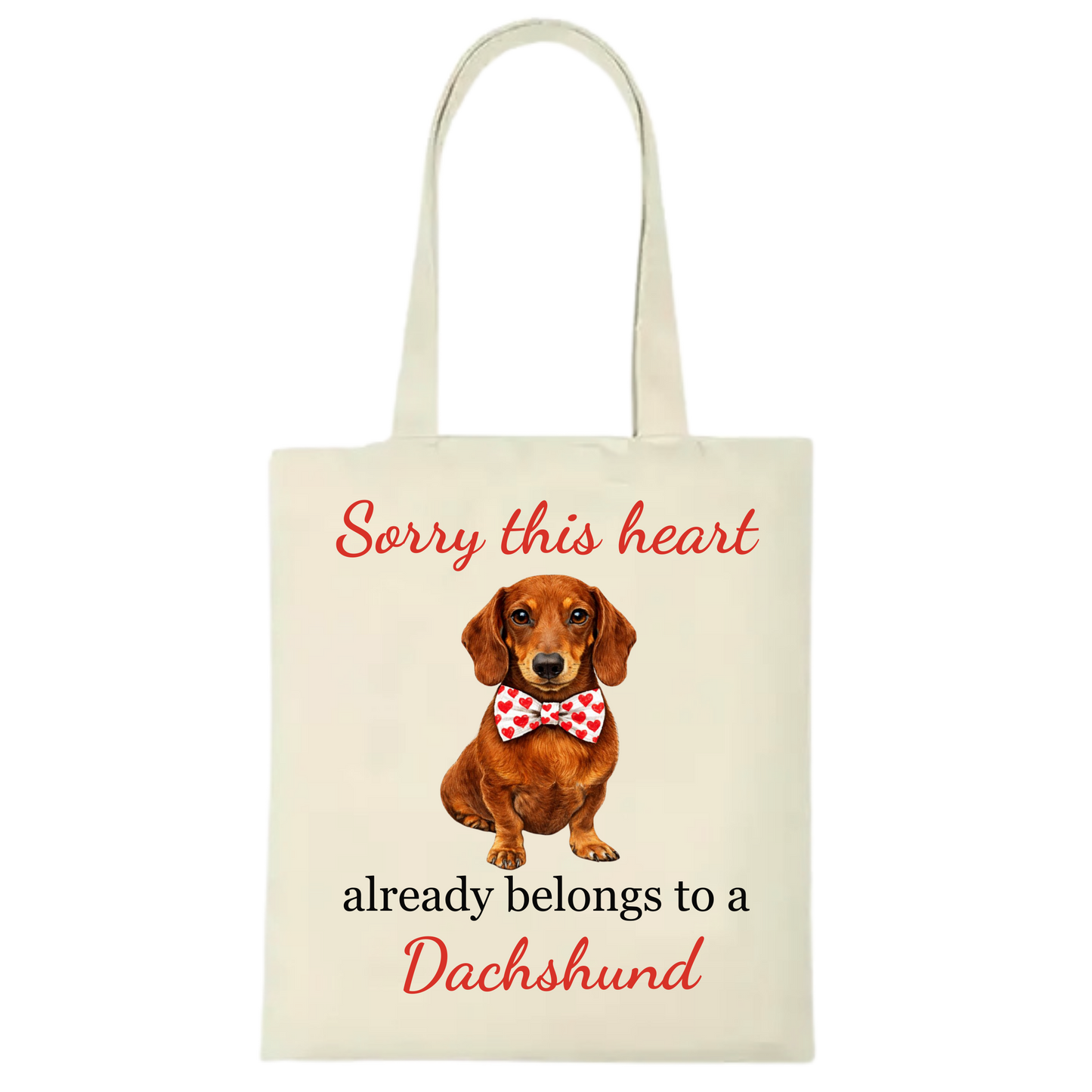 Sorry this heart already belongs to  Personalised Dachshund Tote Bag - 22 options to choose from