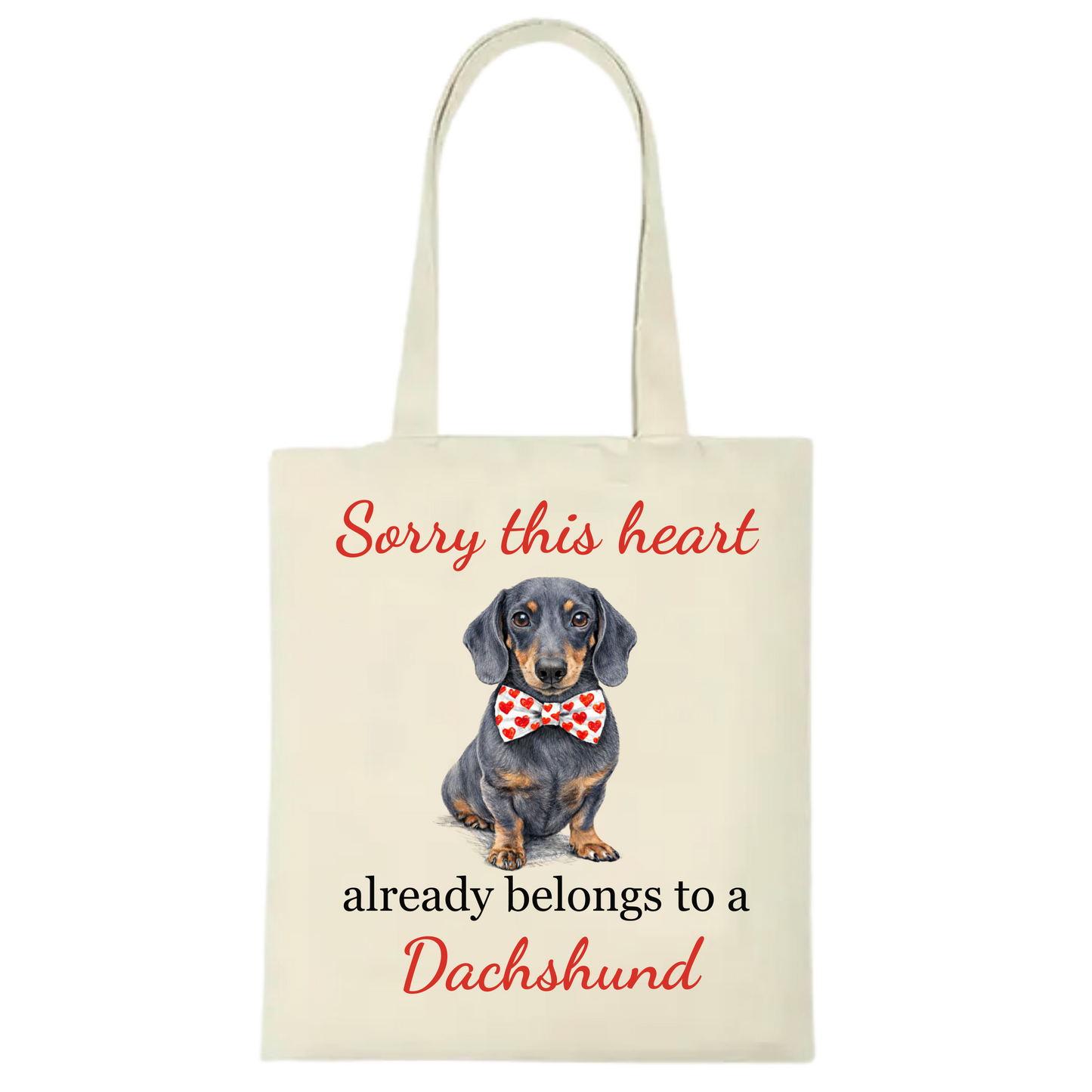 Sorry this heart already belongs to  Personalised Dachshund Tote Bag - 22 options to choose from