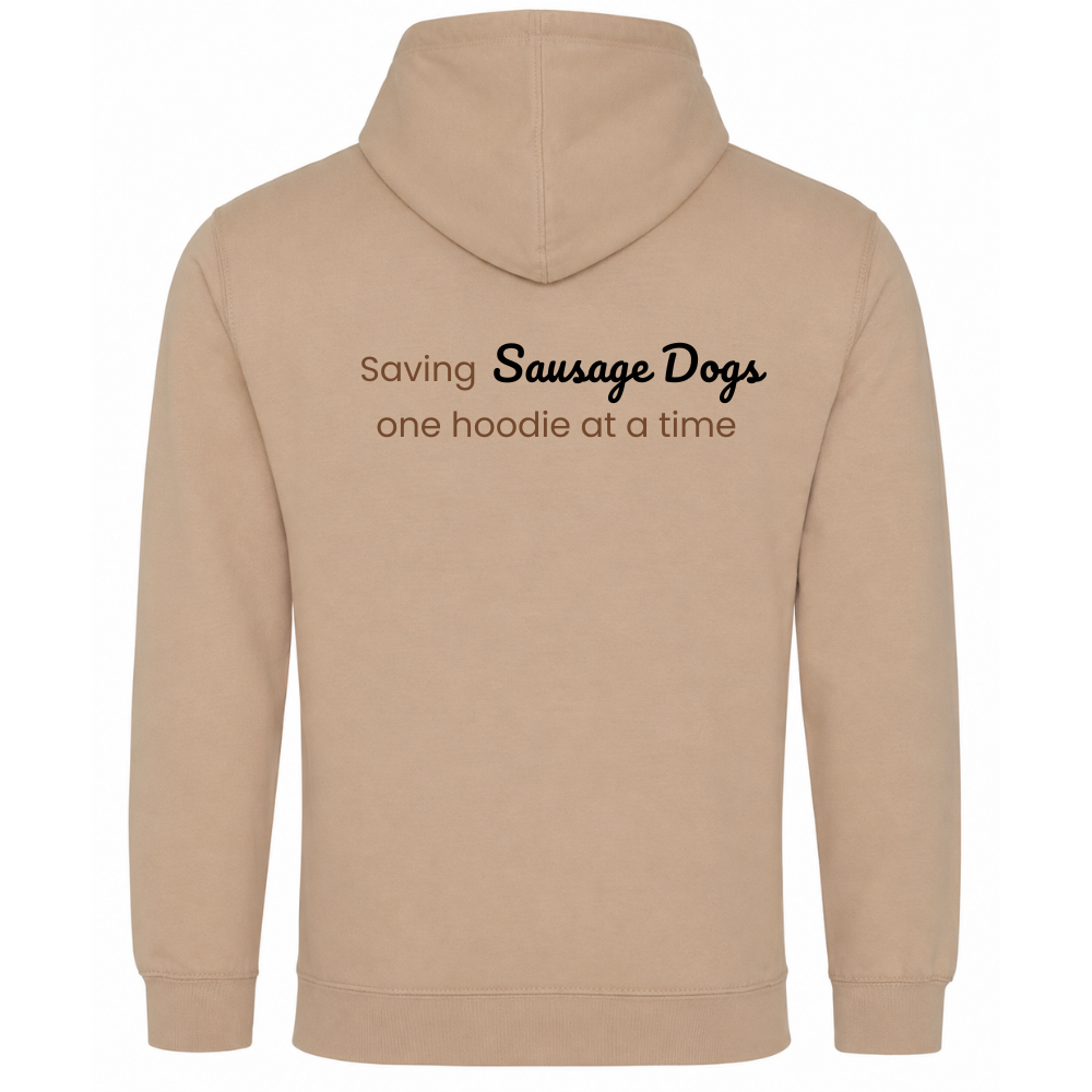 Leopard Print Dachshund Hoodie – Nude