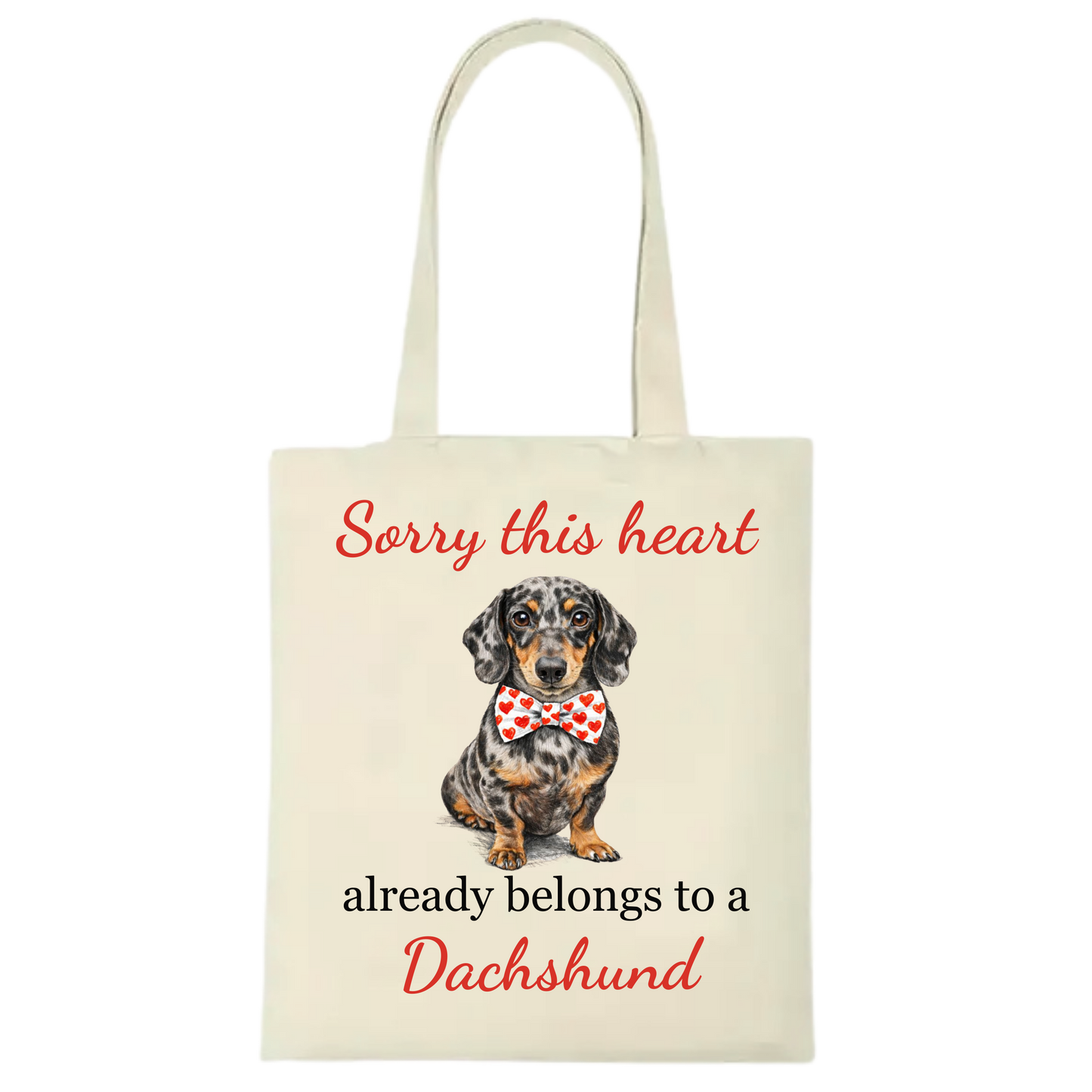 Sorry this heart already belongs to  Personalised Dachshund Tote Bag - 22 options to choose from
