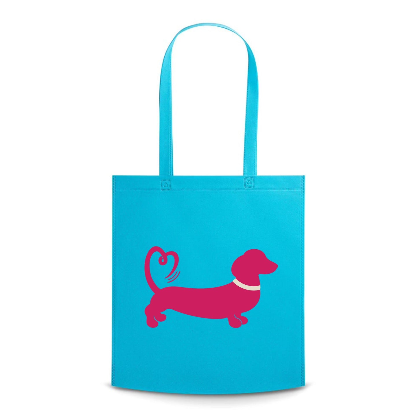 Spring/Summer '26 Edit | Turquoise Non-Woven Dachshund Tote Bag – Choose Your Design 🩵🛍️🐾