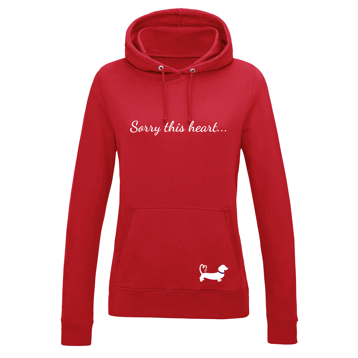 Sorry this heart already belongs to a Dachshund Hoodie - Women's Fire Red - 22 Designs to choose from