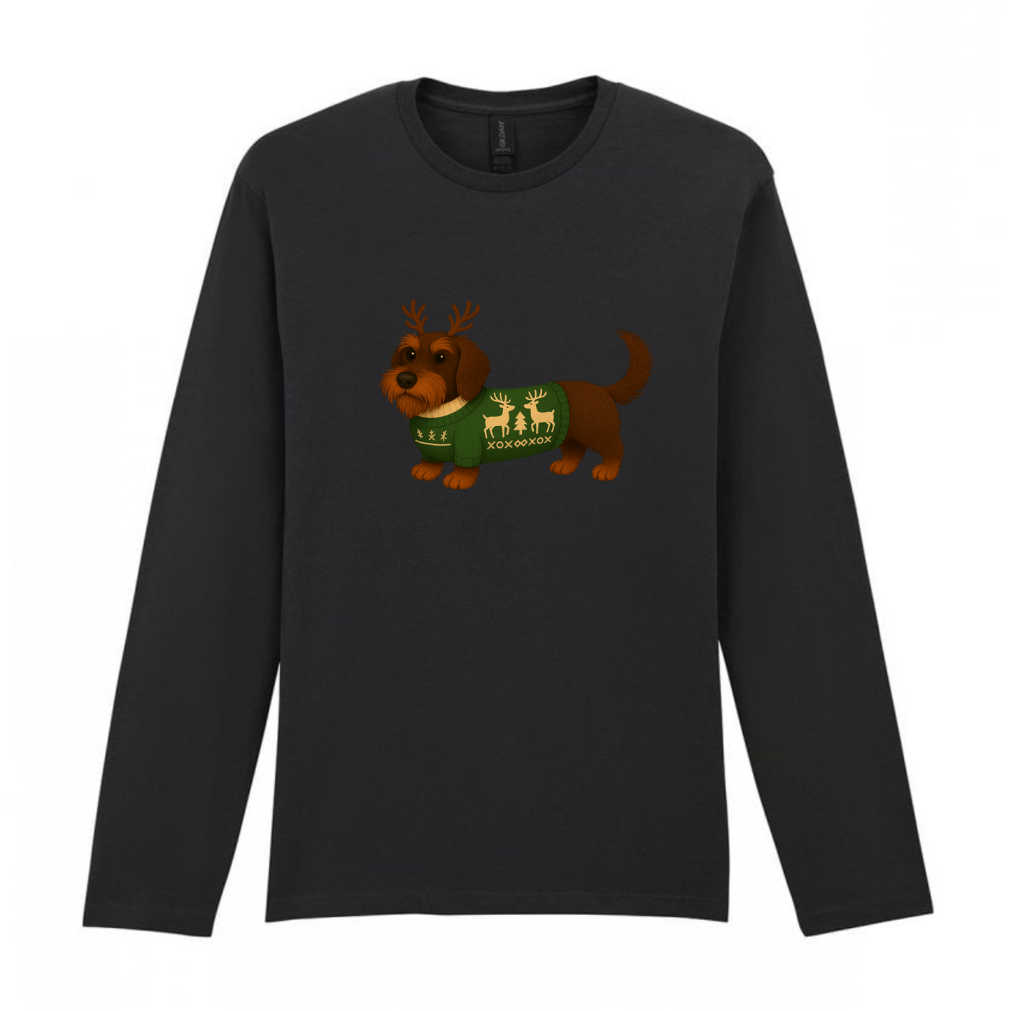 Christmas Dachshunds Black Long Sleeved T Shirt - 21 Designs to Choose From (Dispatch after 26th Nov)