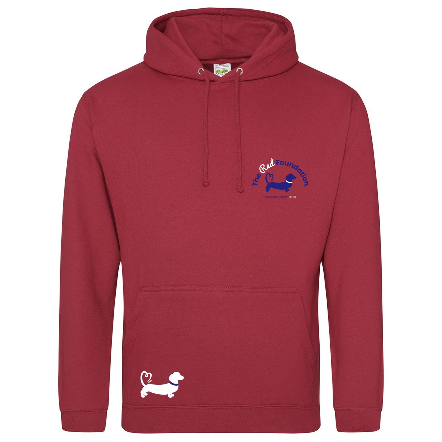 The Red Foundation Logo Hoodie Brick Red - Choose your design